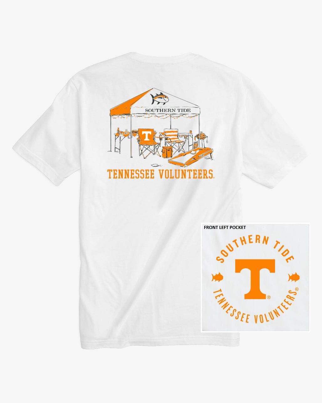 Tennessee Vols Tailgate Time T-Shirt sold by Southern Tide