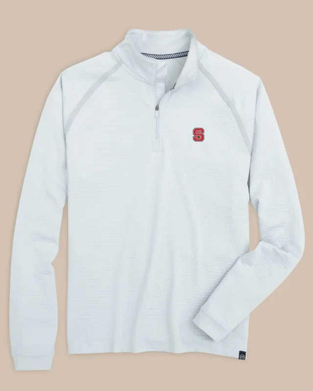 NC State Wolfpack Scuttle Heather Quarter Zip sold by Southern Tide