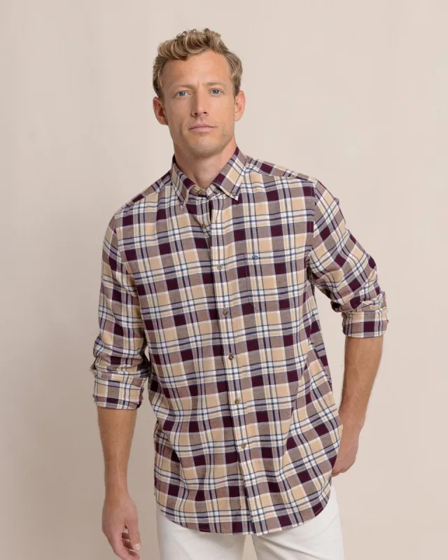 Sweetgrass Plaid Beach Flannel Long Sleeve Sport Shirt sold by Southern Tide