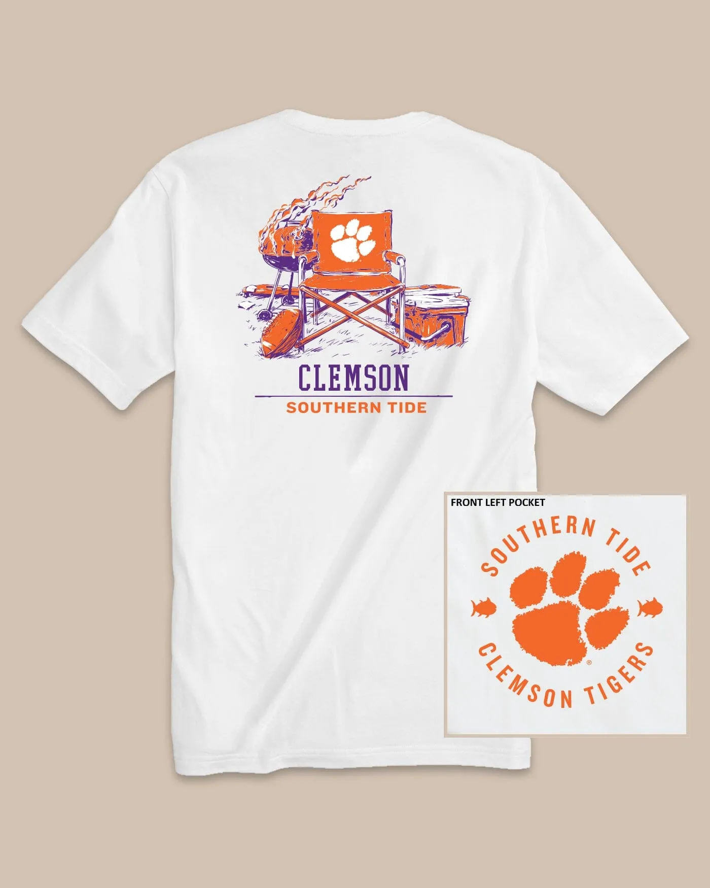 Clemson Tigers Gameday BBQ Tailgate T-Shirt sold by Southern Tide