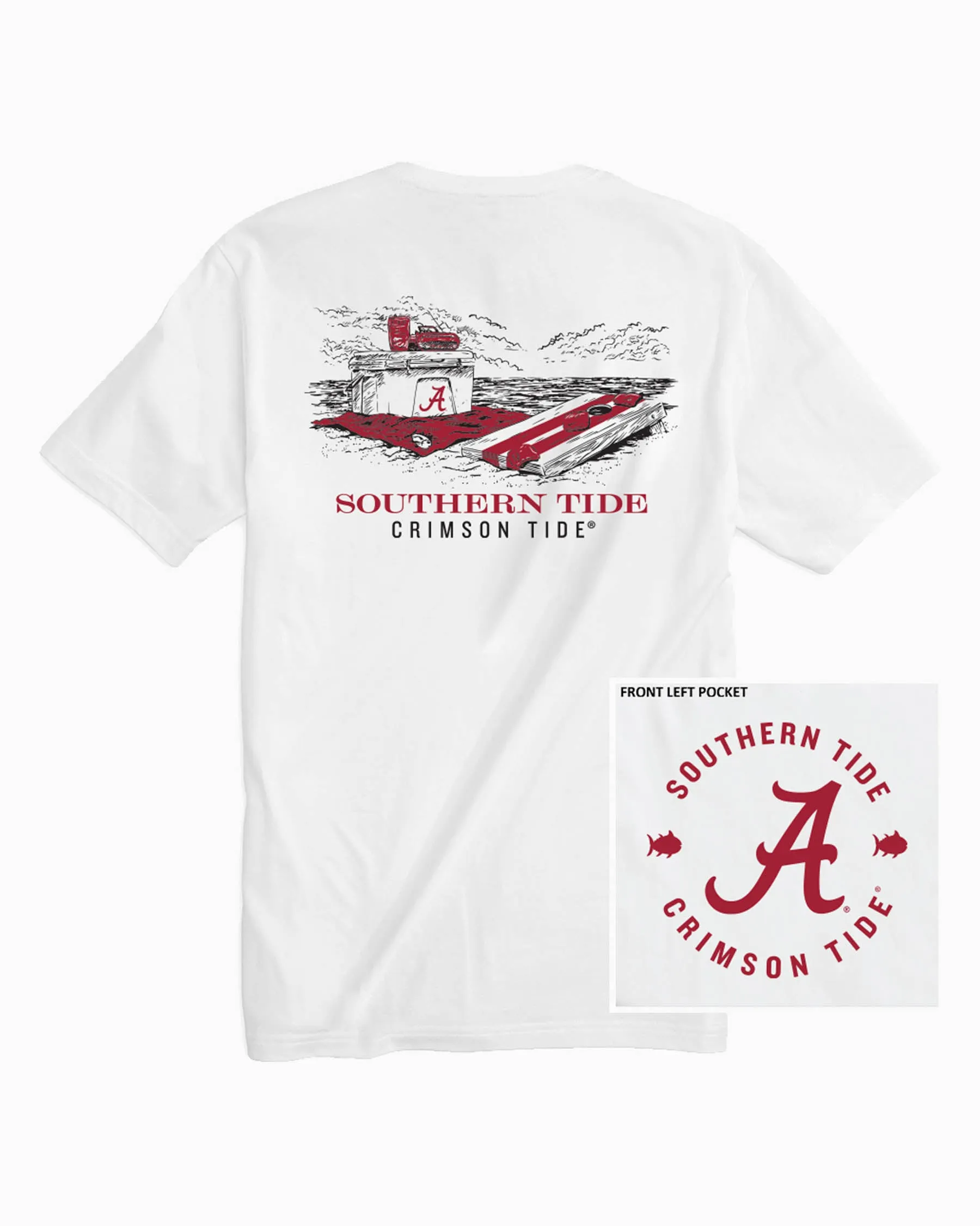 Alabama Crimson Tide Beach Cornhole T-Shirt sold by Southern Tide