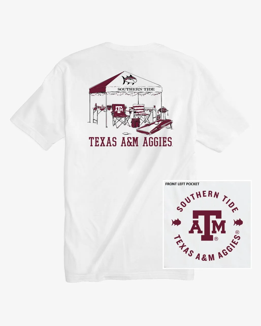 Texas A&M Aggies Tailgate Time T-Shirt sold by Southern Tide