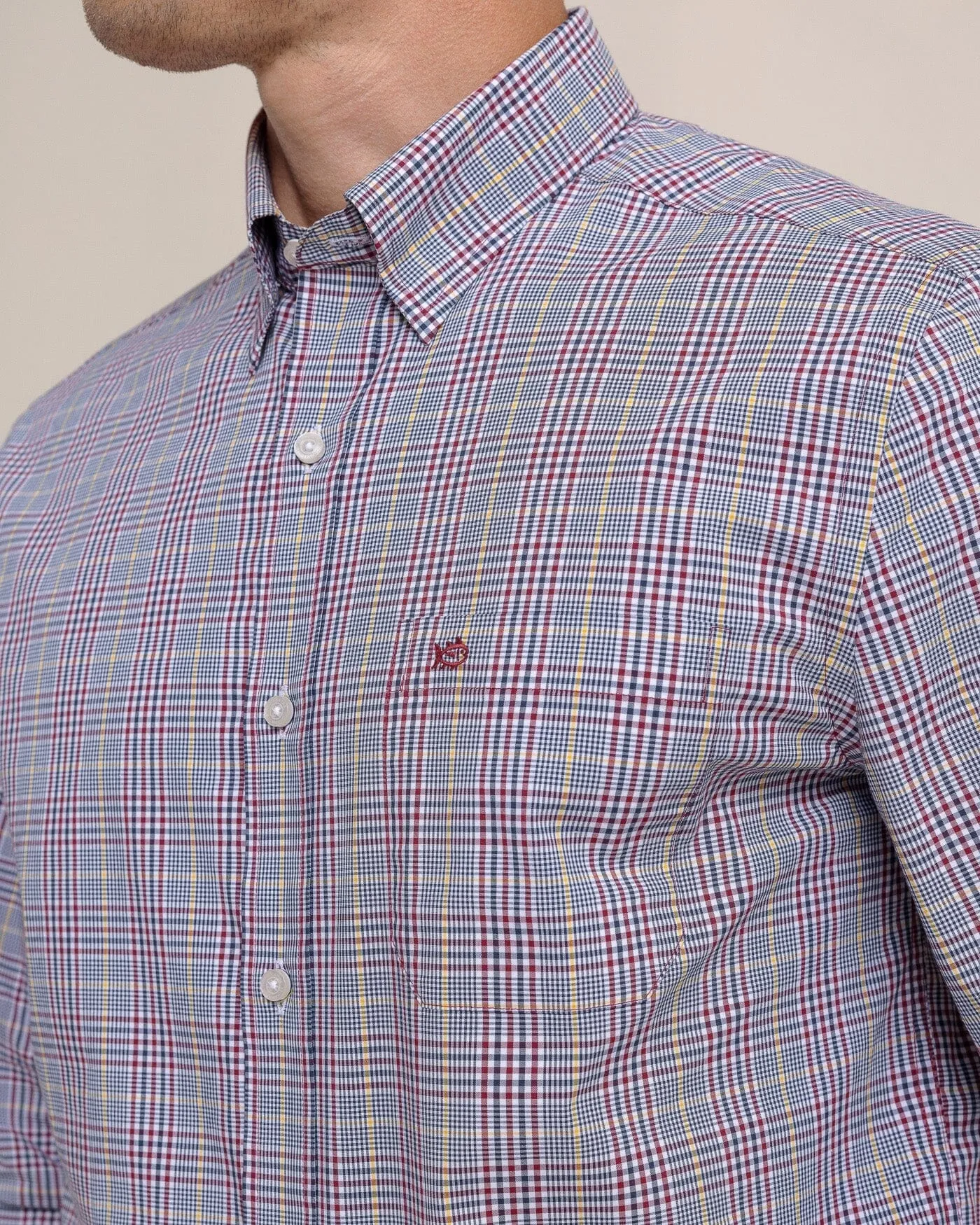 Charleston Brunswick Plaid Long Sleeve Sport Shirt sold by Southern Tide product image thumbnail 5