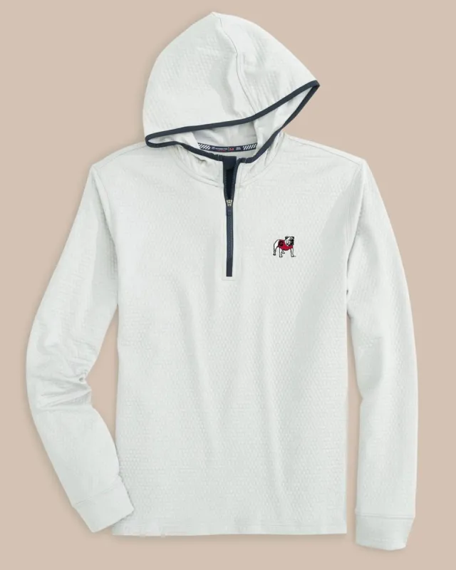 Georgia Bulldogs Scuttle Heather Quarter Zip Hoodie sold by Southern Tide