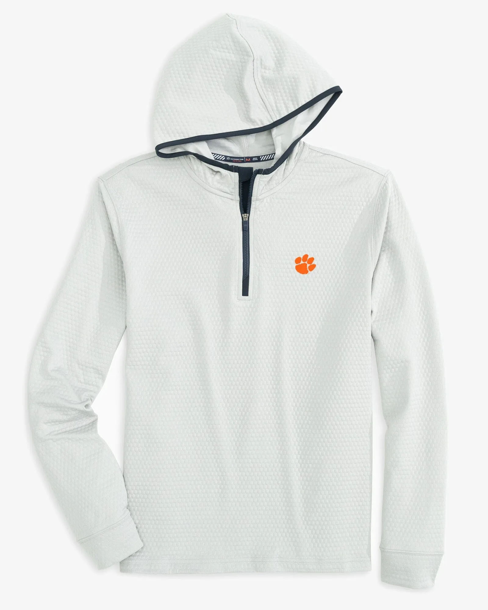 Clemson Tigers Scuttle Heather Quarter Zip Hoodie sold by Southern Tide product image thumbnail 2