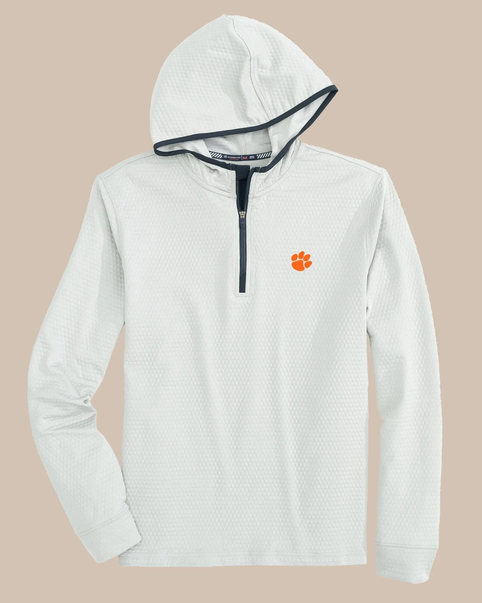 Clemson Tigers Scuttle Heather Quarter Zip Hoodie sold by Southern Tide