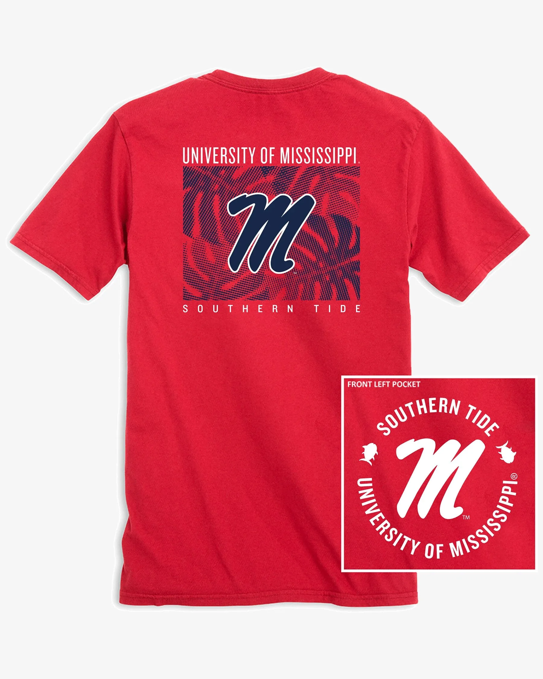 Ole Miss Rebels Halftone Monstera T-Shirt sold by Southern Tide