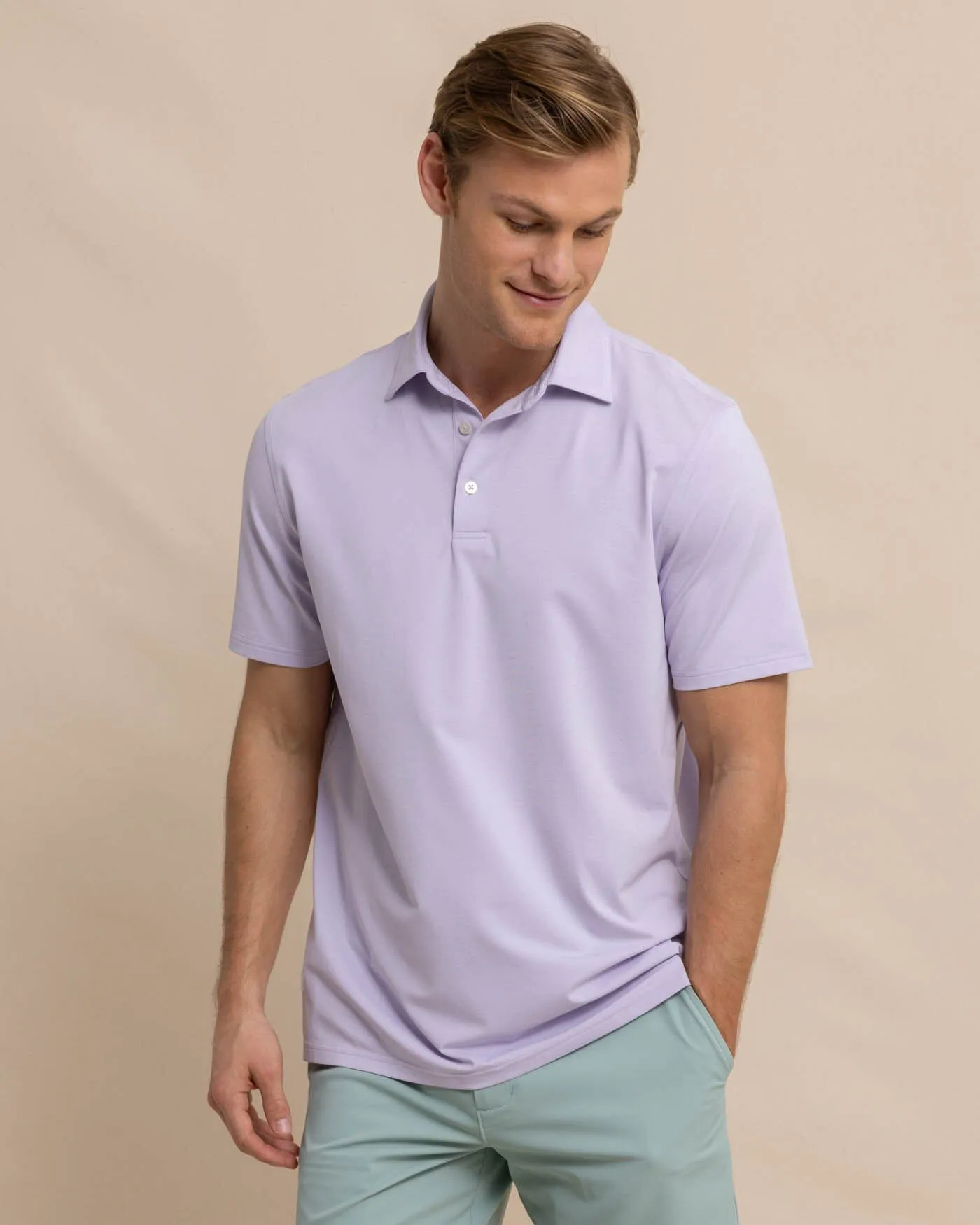 brrr°®-eeze Heather Performance Polo Shirt - Orchid Petal sold by Southern Tide