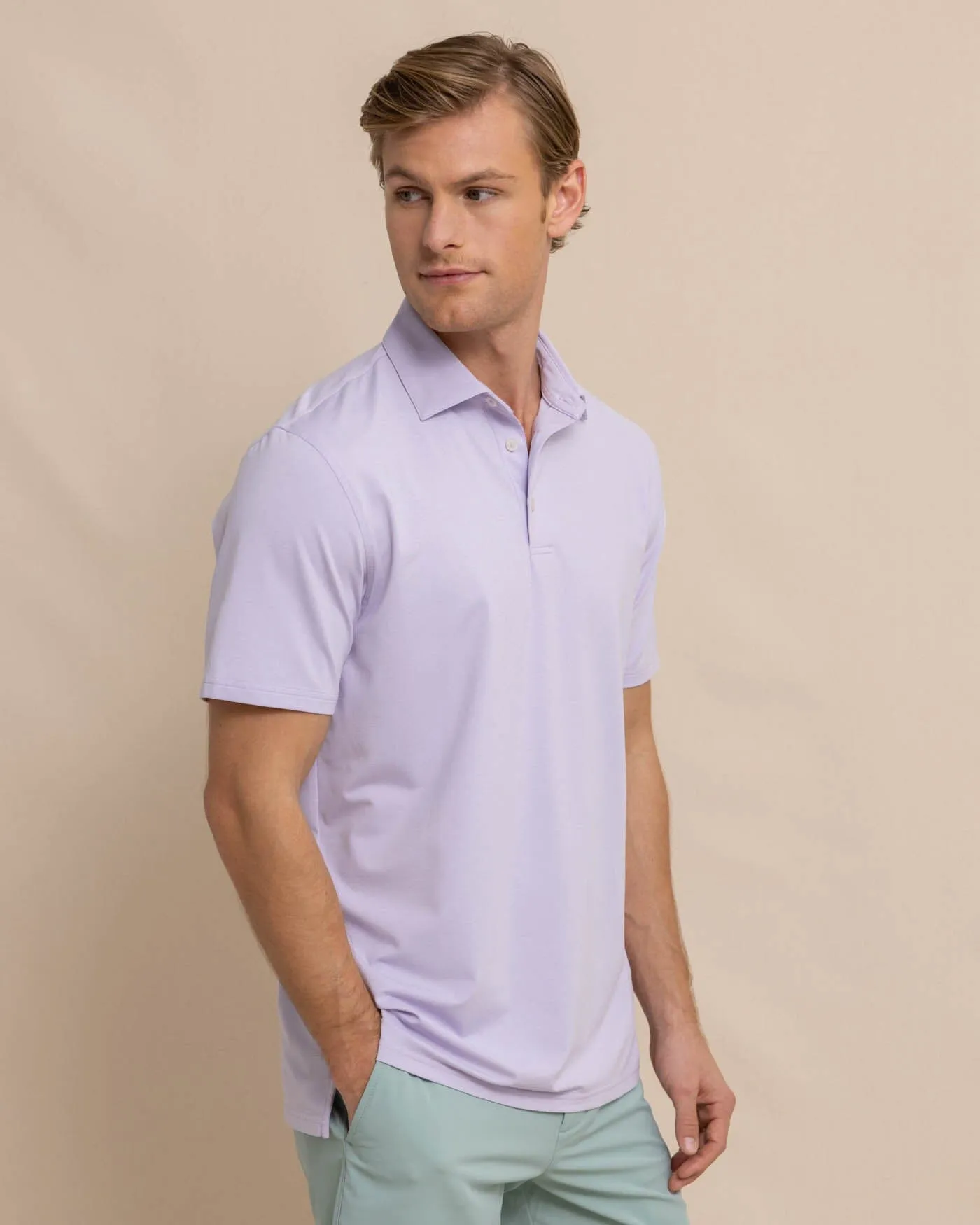 brrr°®-eeze Heather Performance Polo Shirt - Orchid Petal sold by Southern Tide product image thumbnail 3