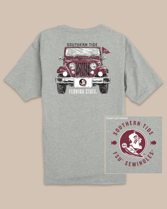 FSU Seminoles Heather Front Plate T-Shirt sold by Southern Tide