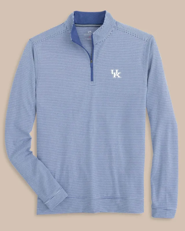Kentucky Wildcats Cruiser Micro-Stripe Heather Quarter Zip sold by Southern Tide