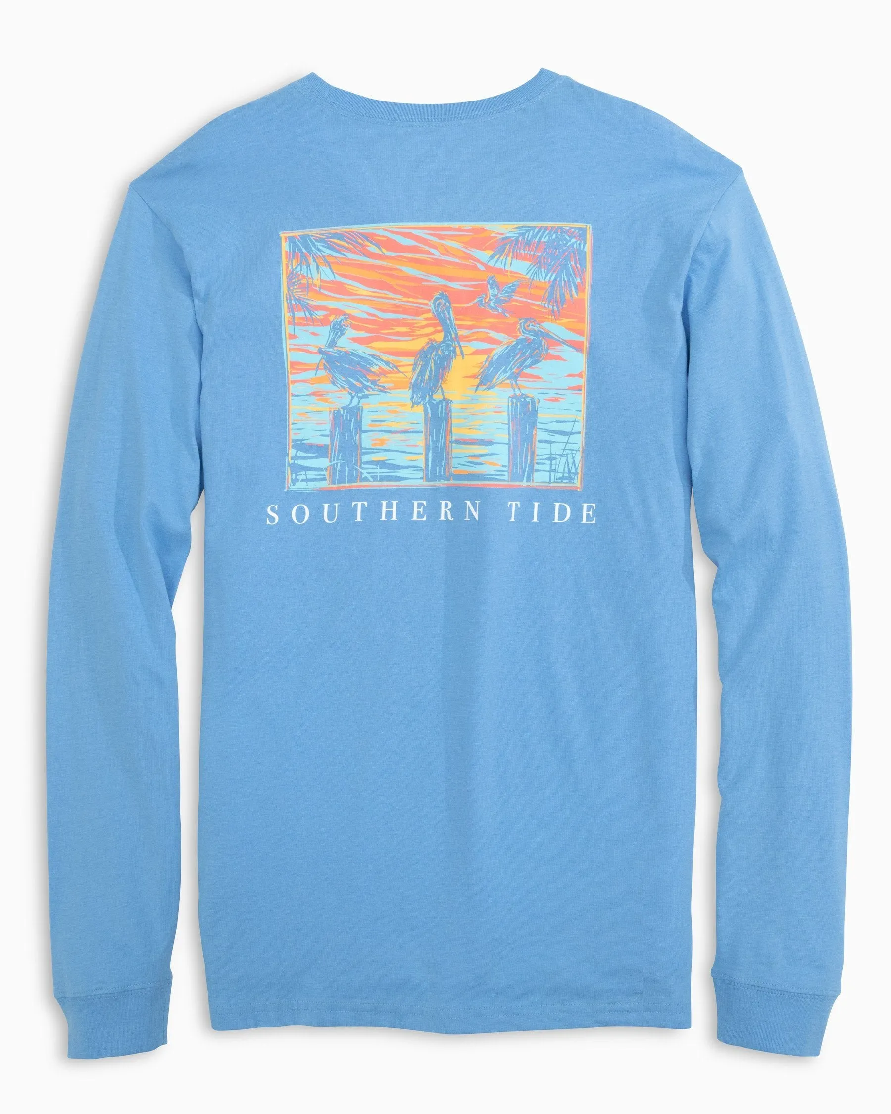 Pelican Sunset Long Sleeve T-Shirt sold by Southern Tide product image thumbnail 2