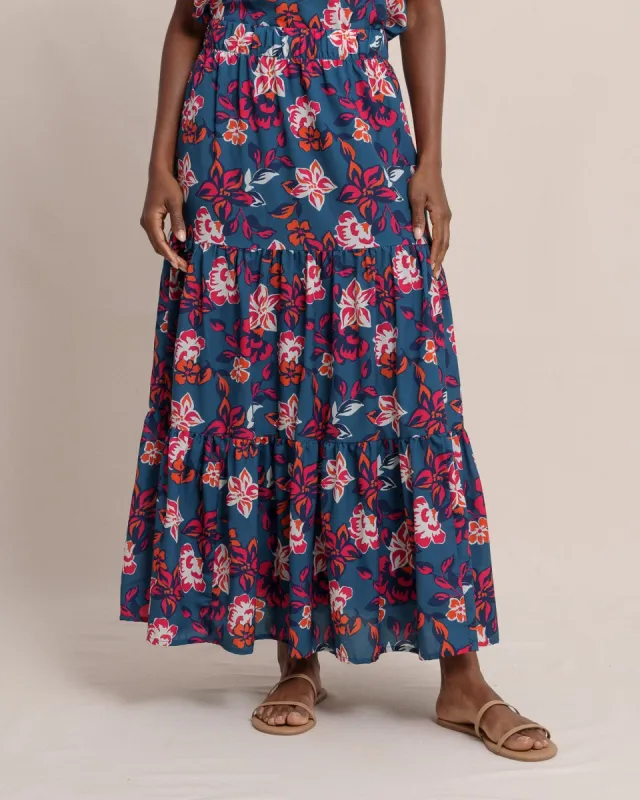 Taytum Aster Bouquet Printed Maxi Skirt made by Southern Tide