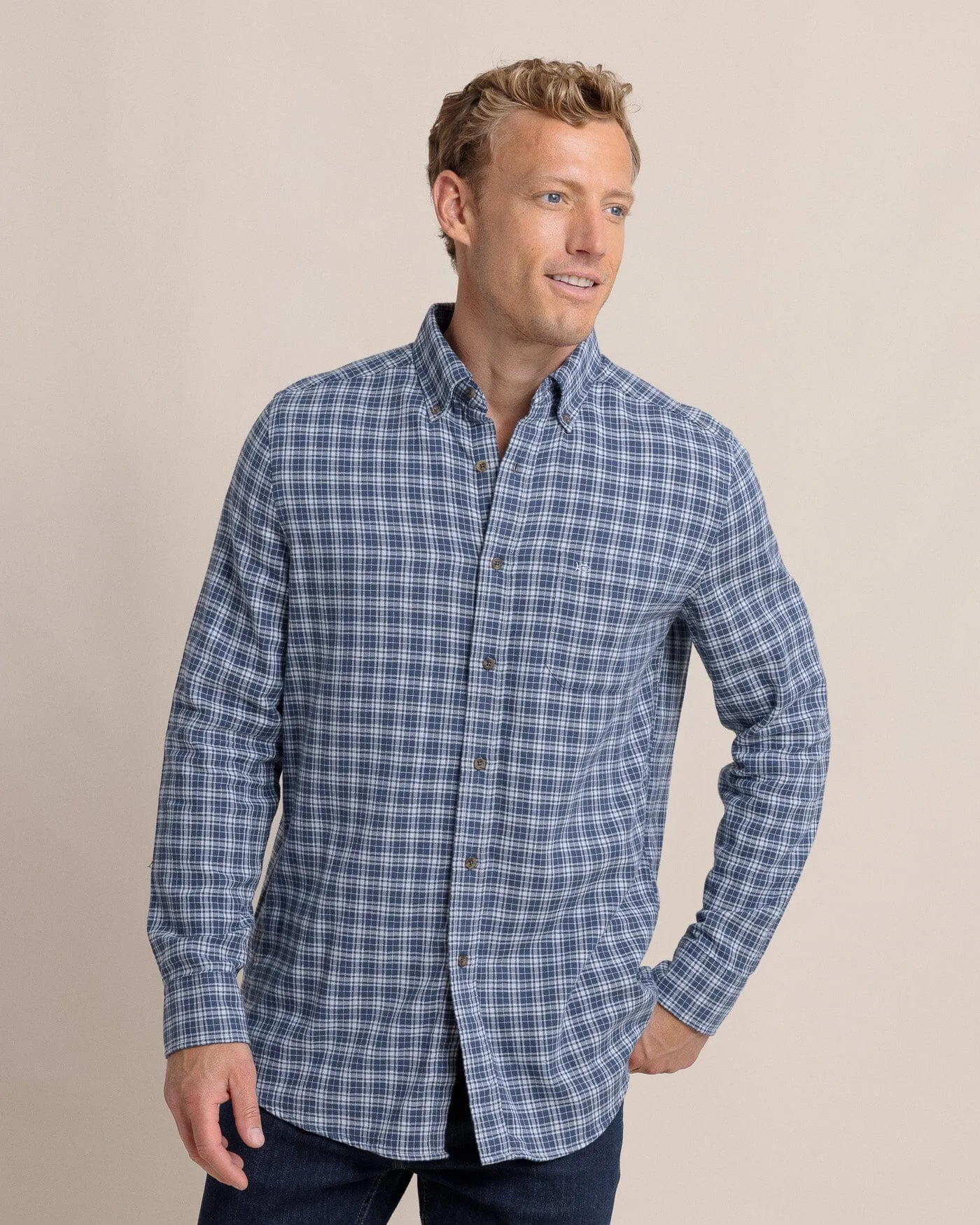 Barnwell Plaid Long Sleeve Sport Shirt sold by Southern Tide product image thumbnail 2