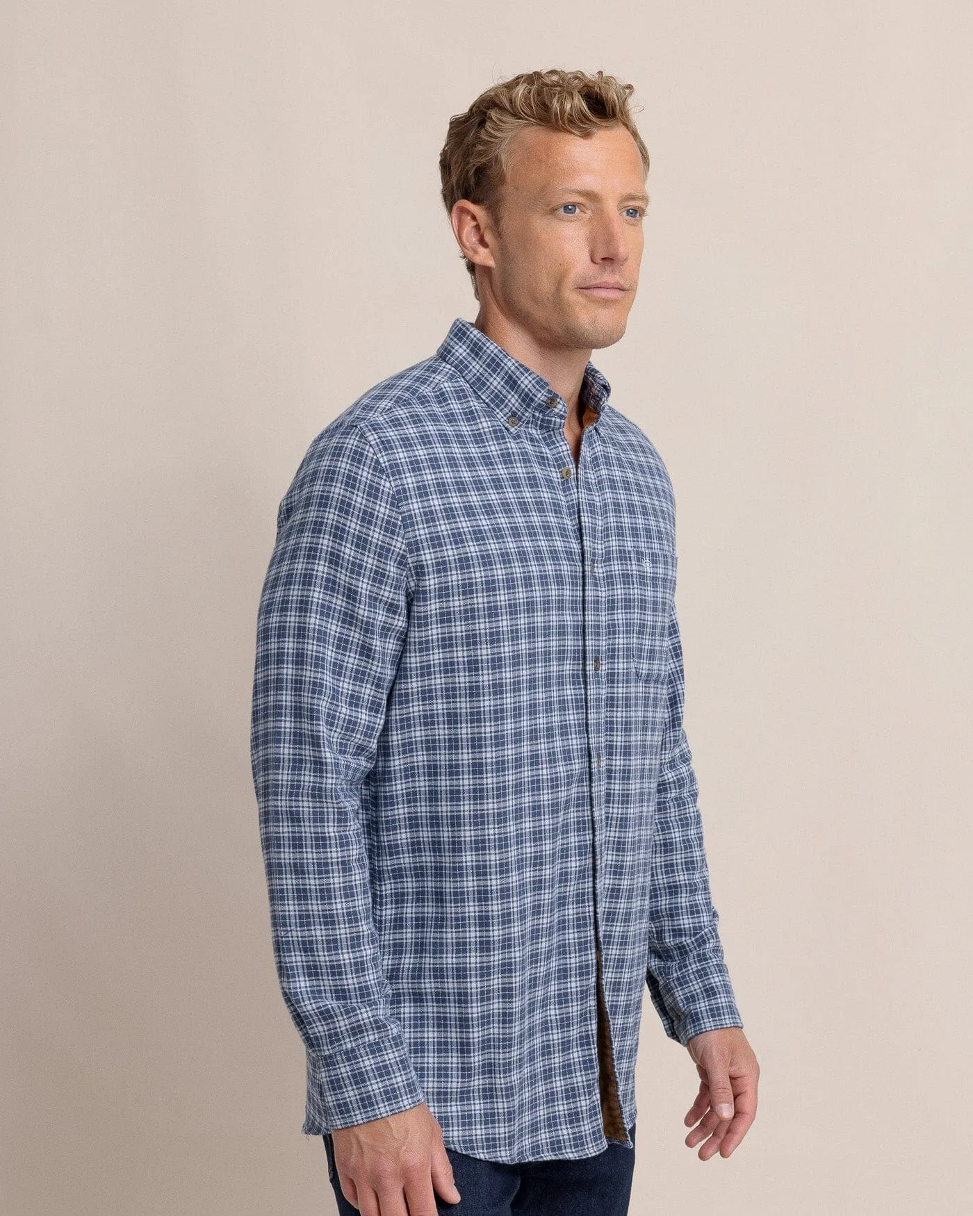 Barnwell Plaid Long Sleeve Sport Shirt sold by Southern Tide product image thumbnail 4