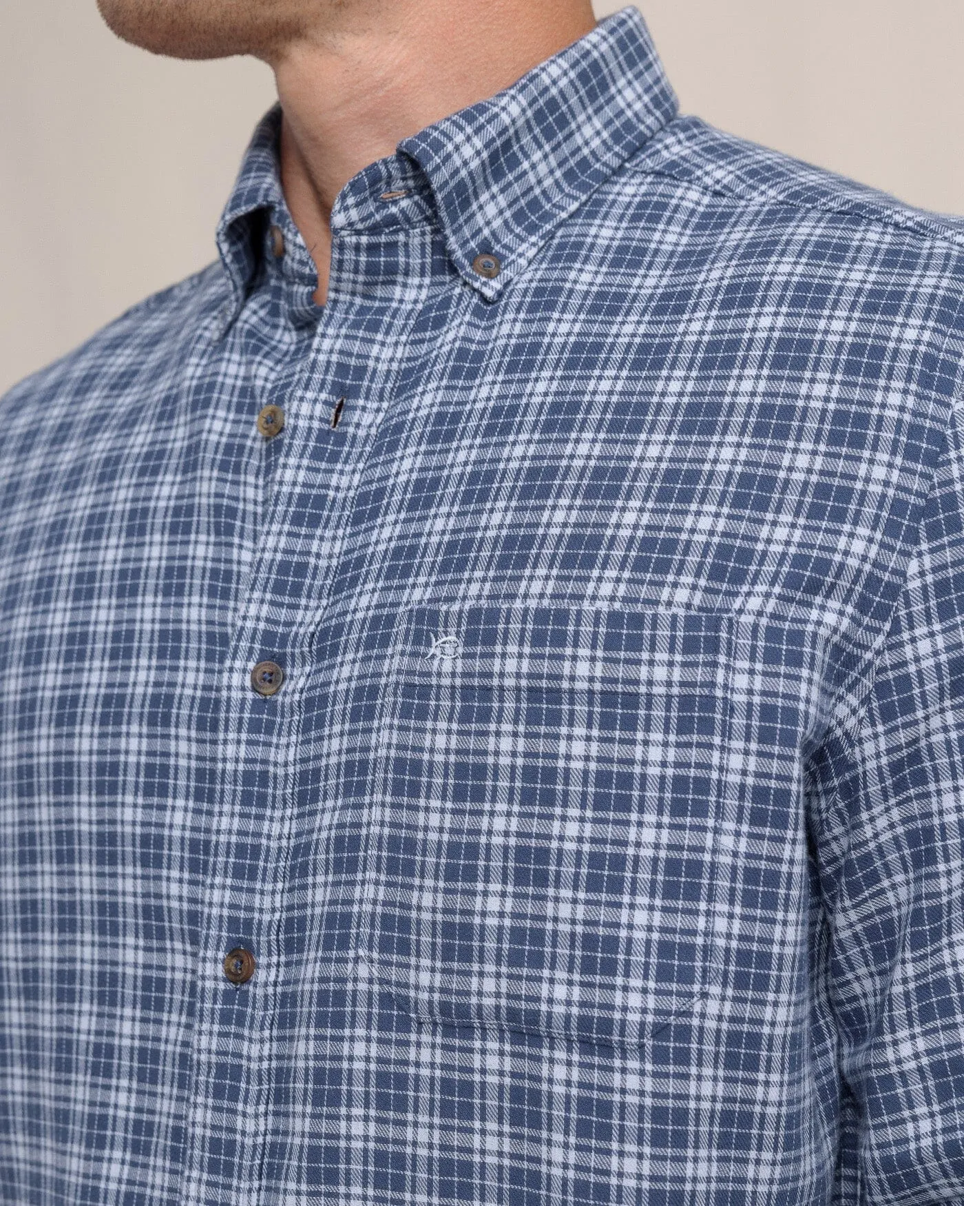 Barnwell Plaid Long Sleeve Sport Shirt sold by Southern Tide product image thumbnail 3