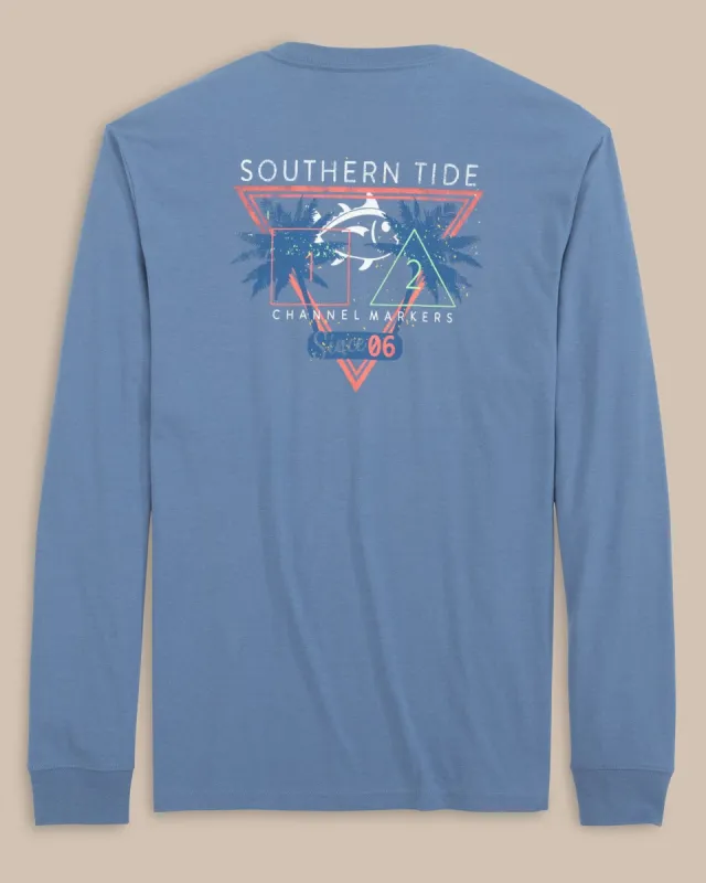 Retrowave Channel Markers Long Sleeve T-Shirt sold by Southern Tide