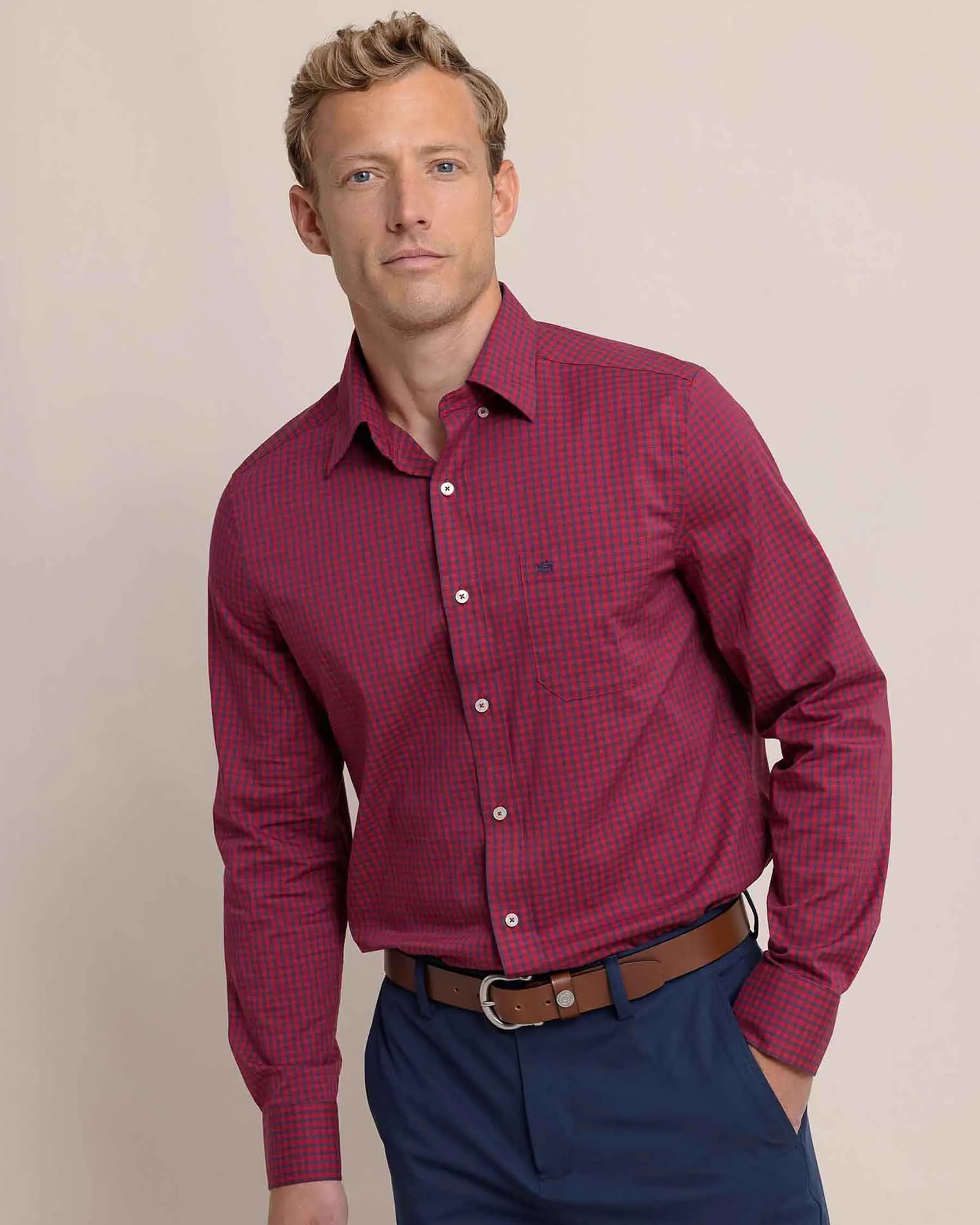 Charleston Pender Plaid Long Sleeve Sport Shirt sold by Southern Tide product image thumbnail 5