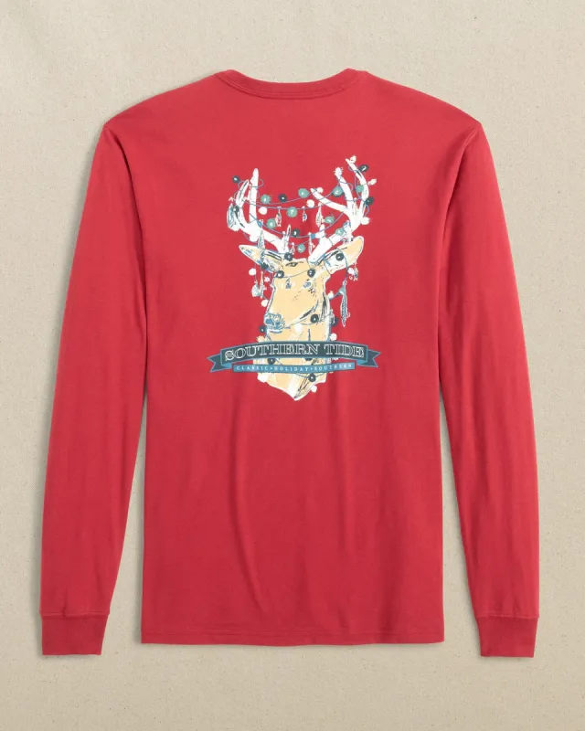 Deermas Tree Long Sleeve T-Shirt sold by Southern Tide
