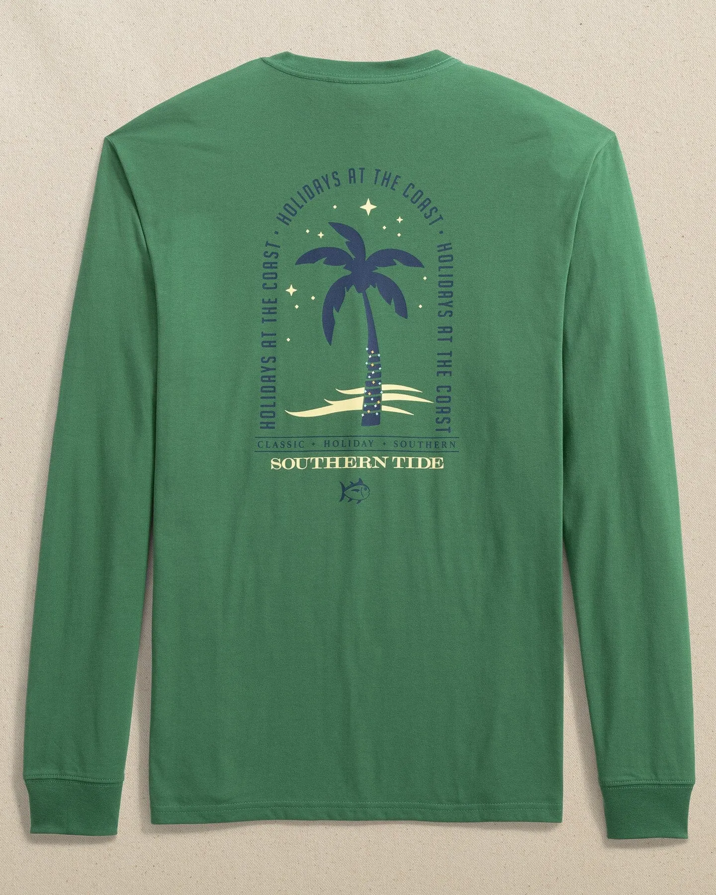 ST Holiday Palm Long Sleeve T-Shirt sold by Southern Tide