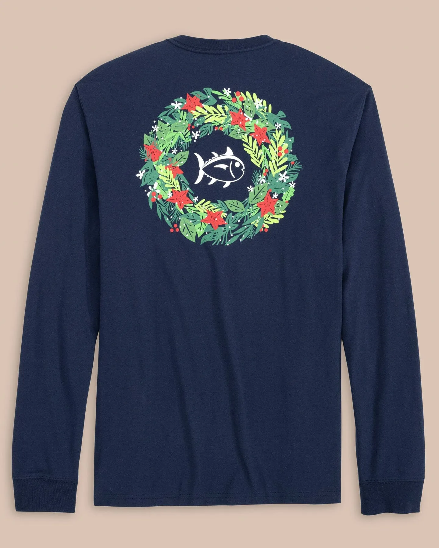 ST Holiday Wreath Long Sleeve T-Shirt sold by Southern Tide