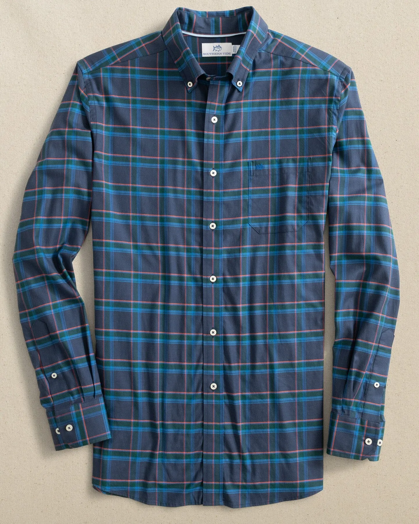Jekyll Plaid Skipjack Long Sleeve Sport Shirt sold by Southern Tide product image thumbnail 2