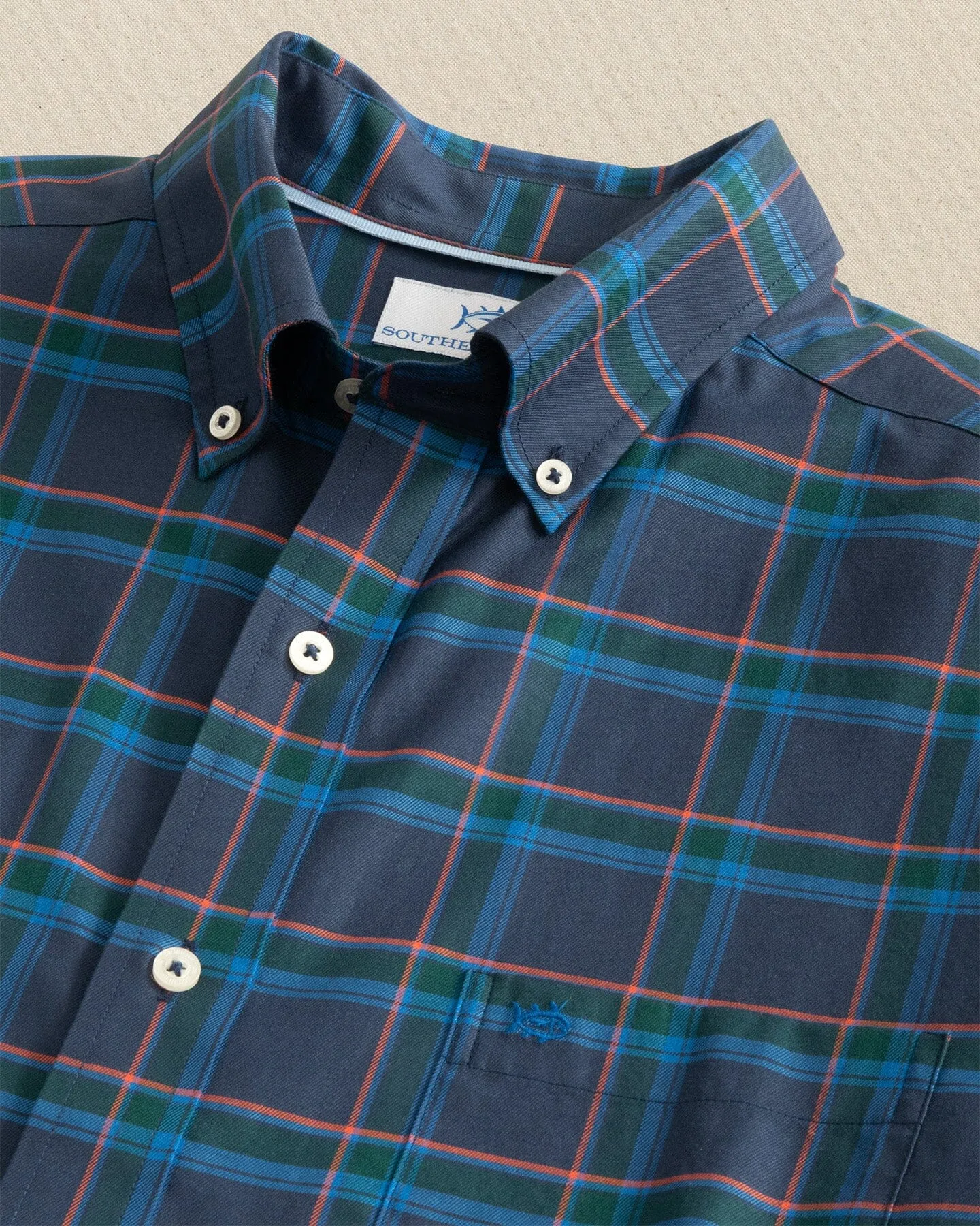 Jekyll Plaid Skipjack Long Sleeve Sport Shirt sold by Southern Tide product image thumbnail 3