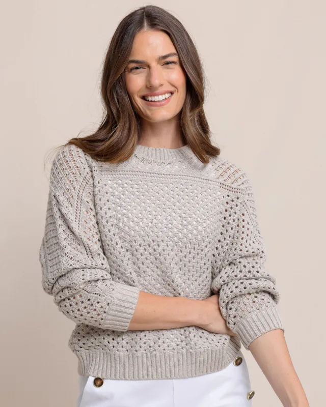 Ophelia Open Stitch Sweater sold by Southern Tide