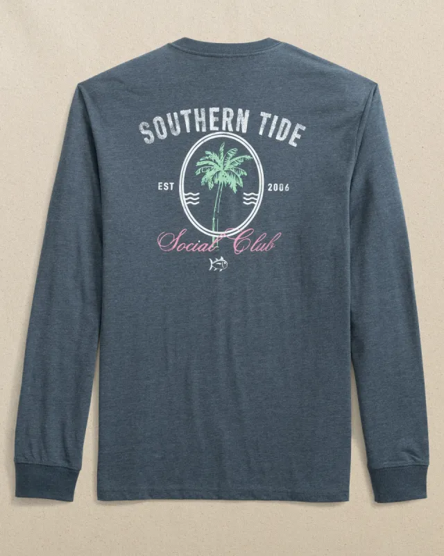 Palm Social Club Heather Long Sleeve T-Shirt sold by Southern Tide