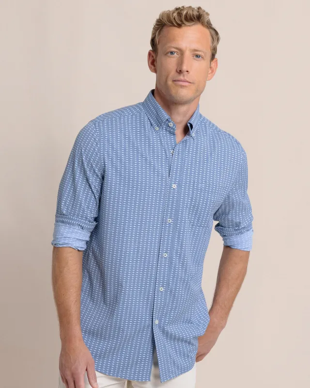 Pop Lock and Dock It Intercoastal Long Sleeve Sport Shirt sold by Southern Tide