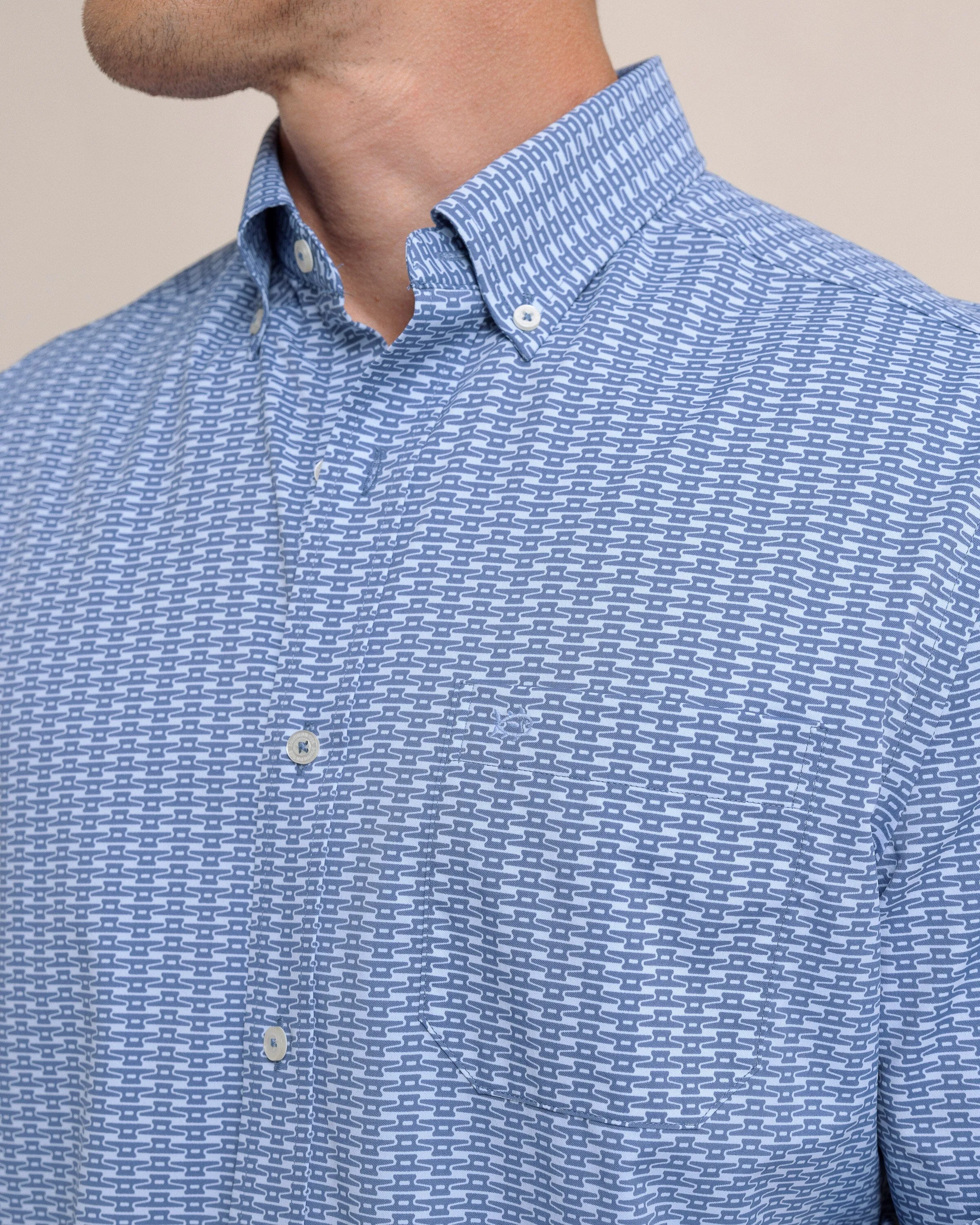 Pop Lock and Dock It Intercoastal Long Sleeve Sport Shirt sold by Southern Tide product image thumbnail 2