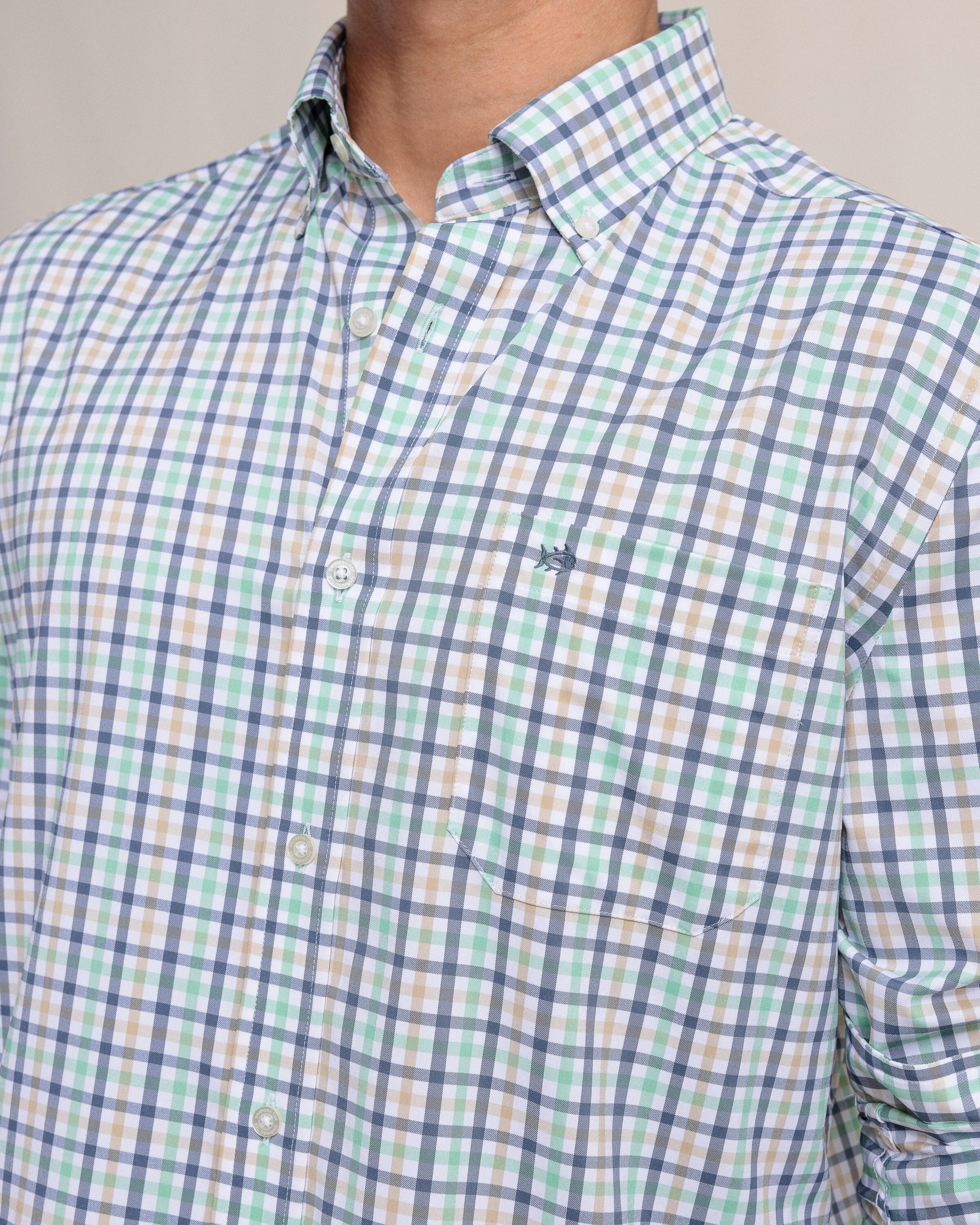 brrr°® Intercoastal Glenmoor Plaid Long Sleeve Sport Shirt sold by Southern Tide product image thumbnail 2