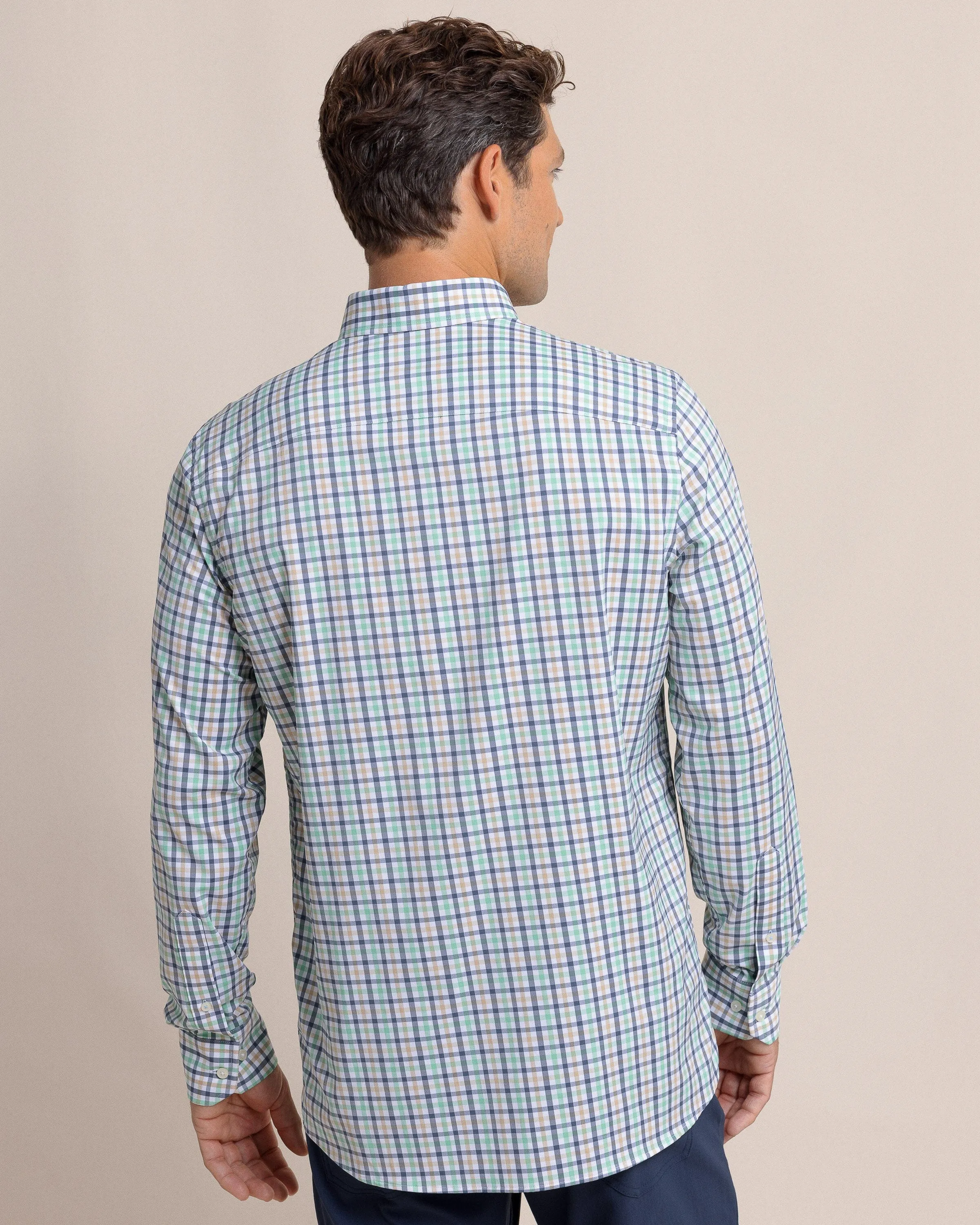 brrr°® Intercoastal Glenmoor Plaid Long Sleeve Sport Shirt sold by Southern Tide product image thumbnail 4