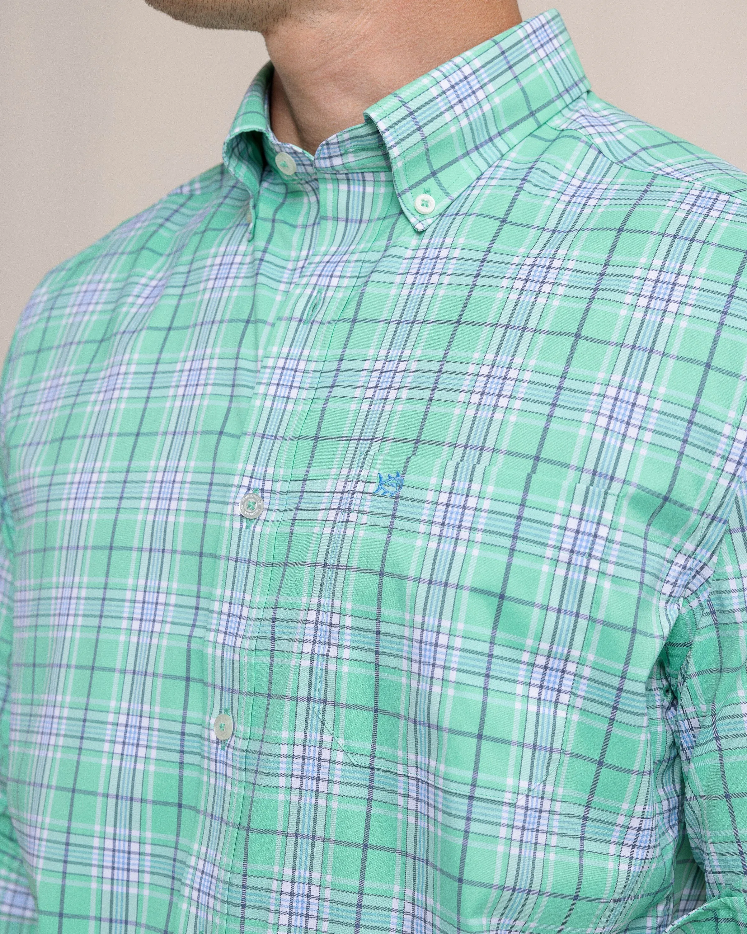 River Point Plaid Intercoastal Long Sleeve Sport Shirt sold by Southern Tide product image thumbnail 2