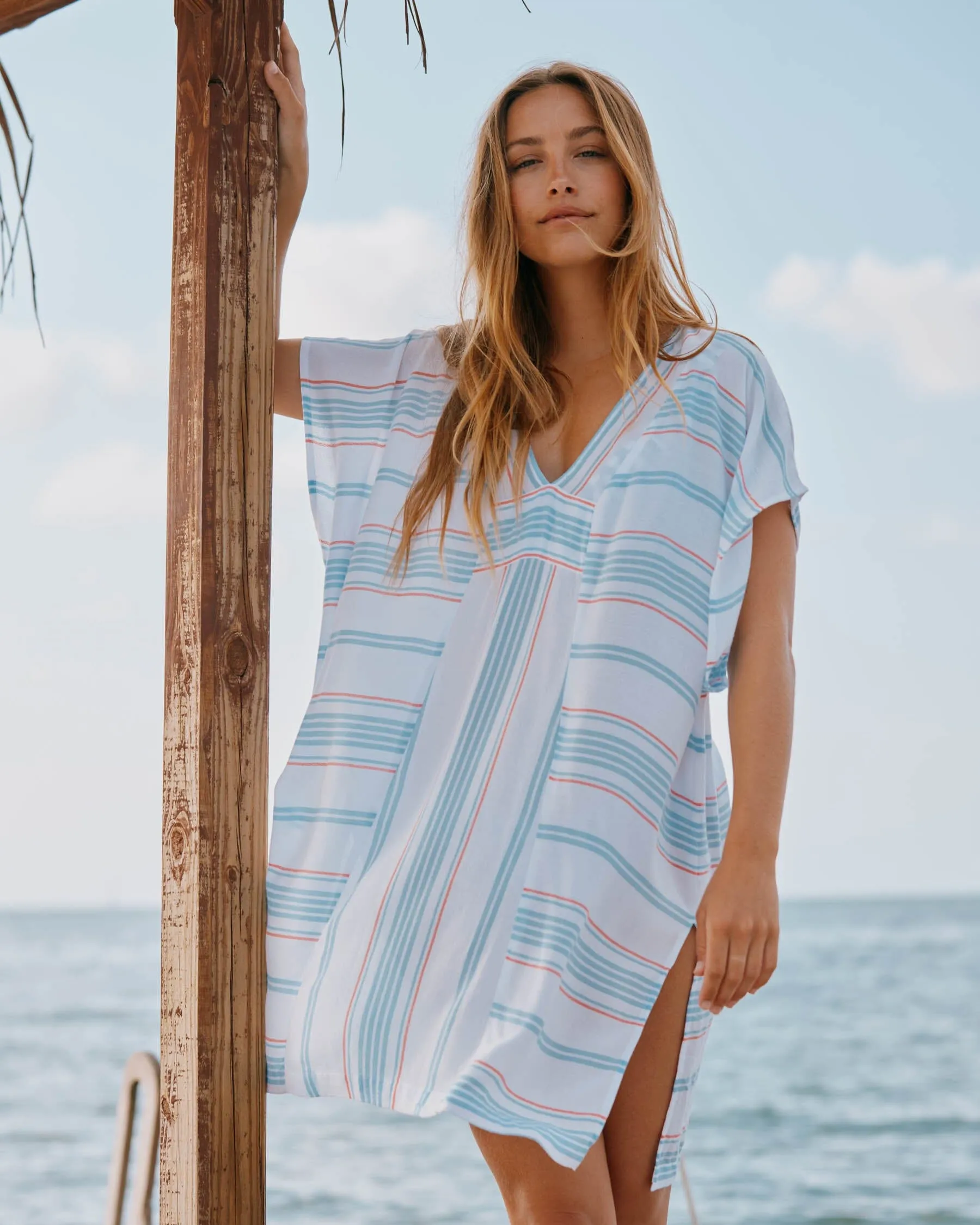 Kamila Beach Bliss Stripe Caftan sold by Southern Tide