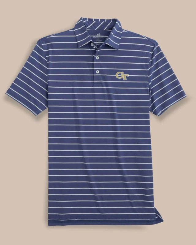 Georgia Tech brrr°®-eeze Desmond Stripe Polo sold by Southern Tide