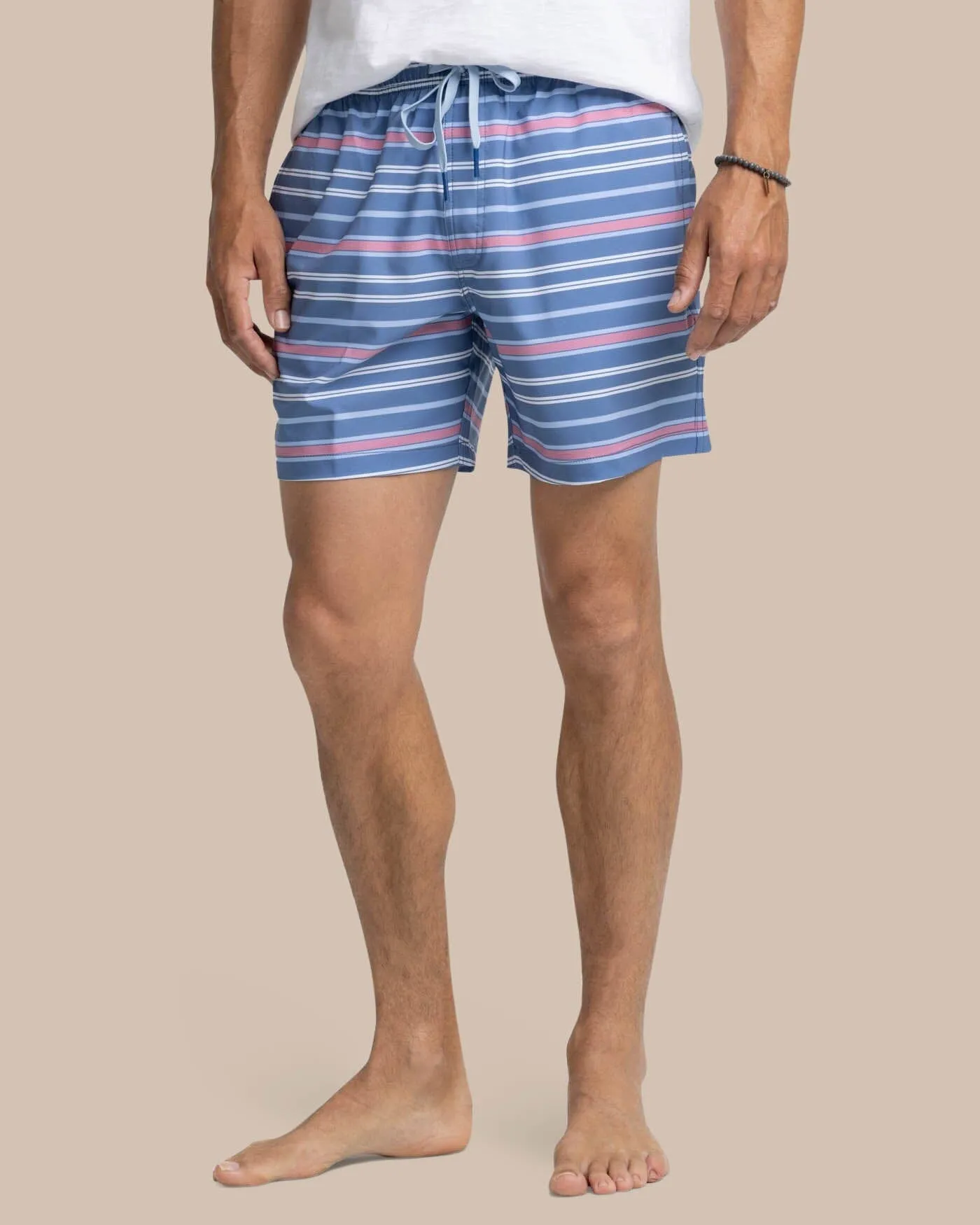 Breton Stripe Swim Trunk sold by Southern Tide