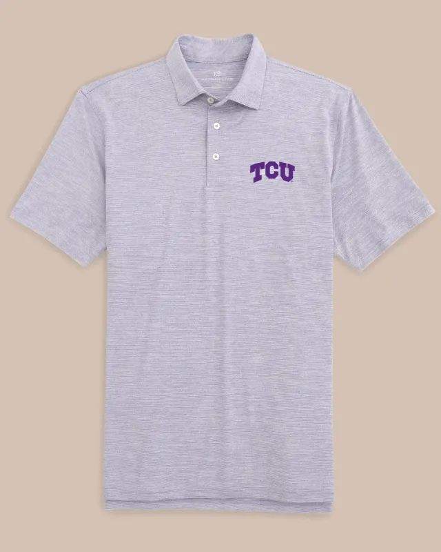 TCU Horned Frogs Driver Spacedye Polo Shirt sold by Southern Tide