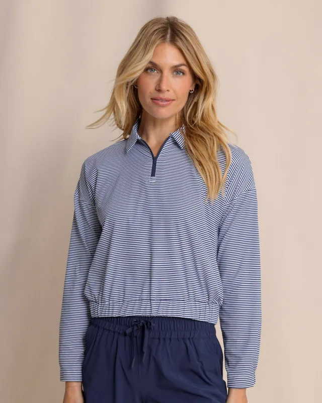 Kira Half Zip Stripe Pullover sold by Southern Tide