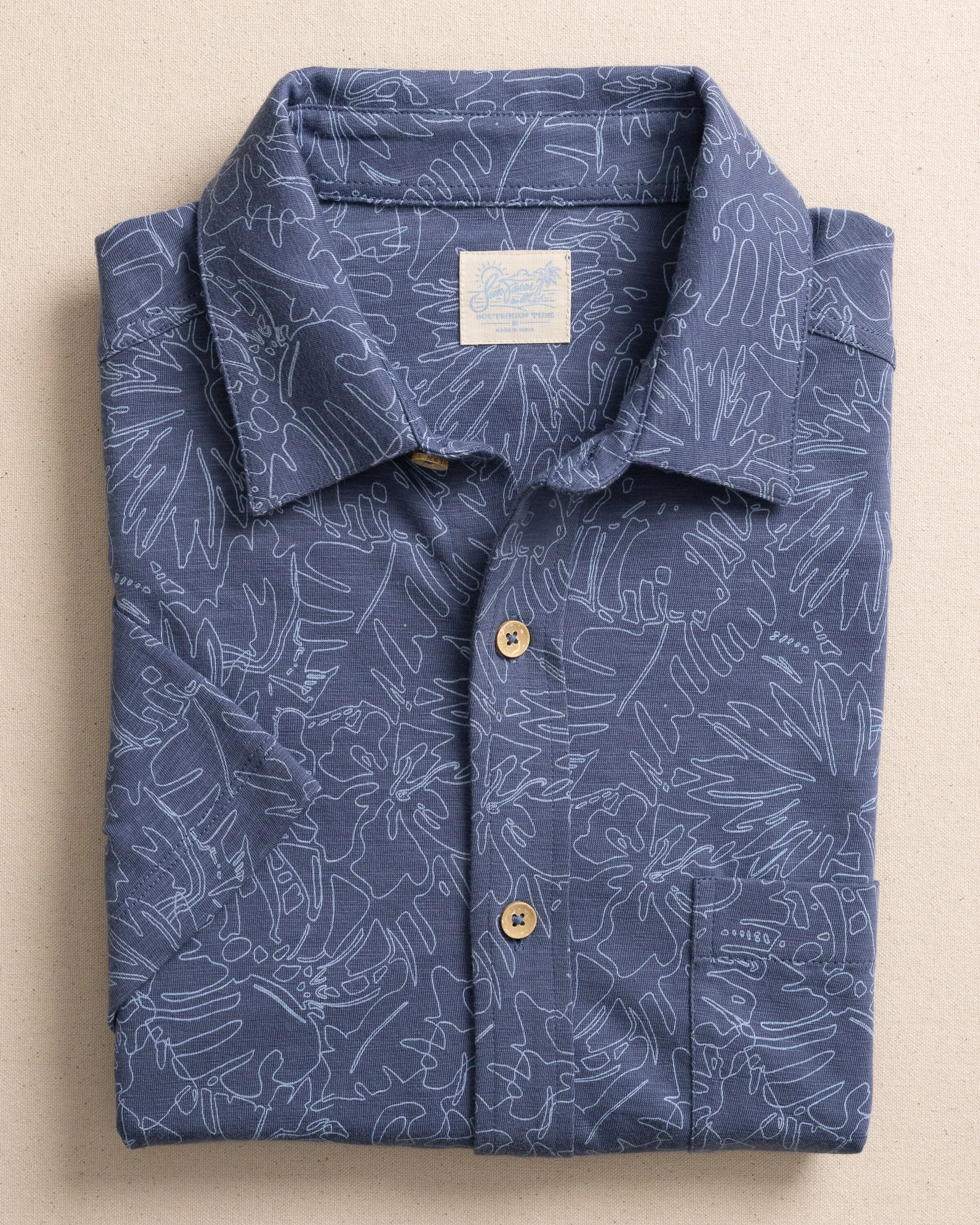 Beachcast Floral Fusion Knit Short Sleeve Sport Shirt sold by Southern Tide product image thumbnail 4