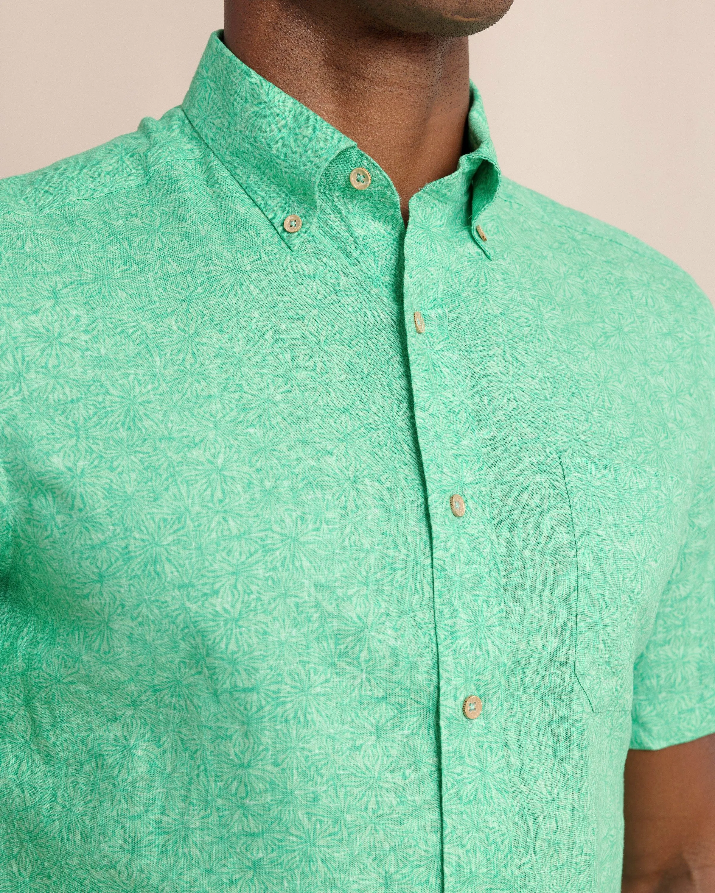 Bloomz Linen Rayon Short Sleeve Sport Shirt sold by Southern Tide product image thumbnail 5