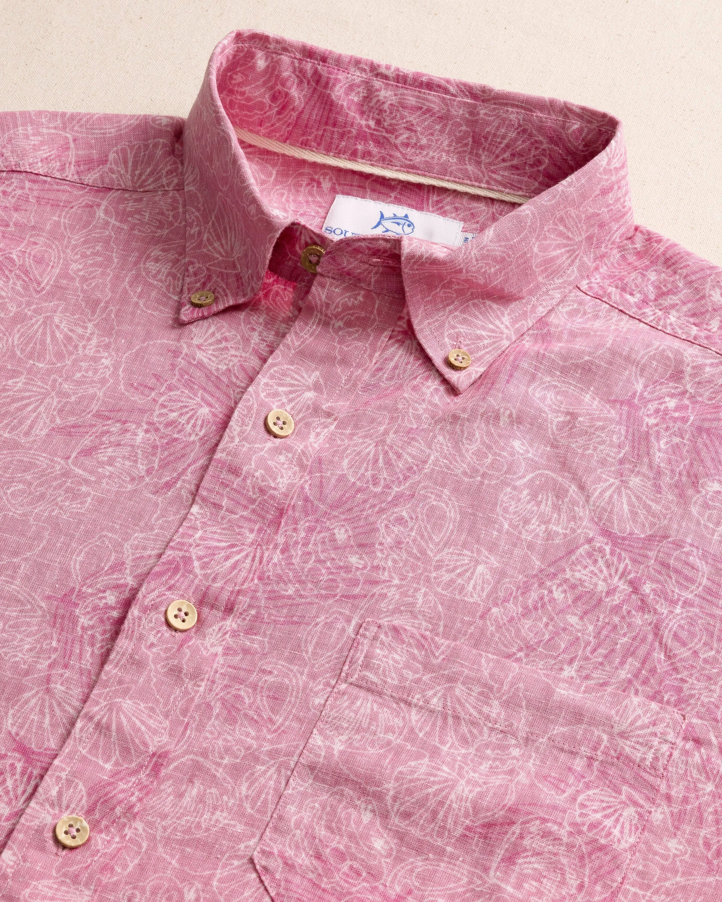 Palm-tree-cation Linen Rayon Short Sleeve Sport Shirt sold by Southern Tide product image thumbnail 2