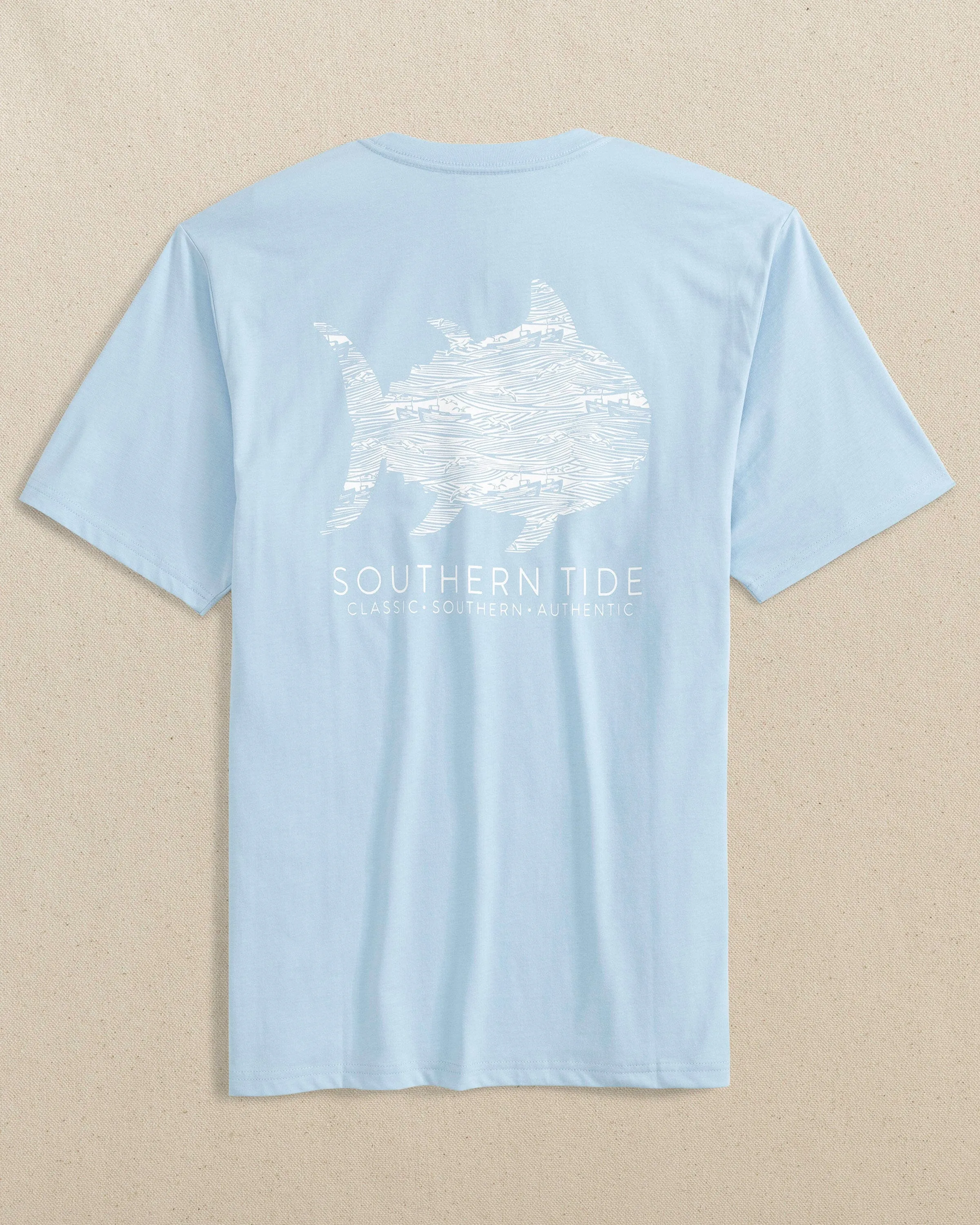 Ships and Seagulls Short Sleeve T-Shirt sold by Southern Tide