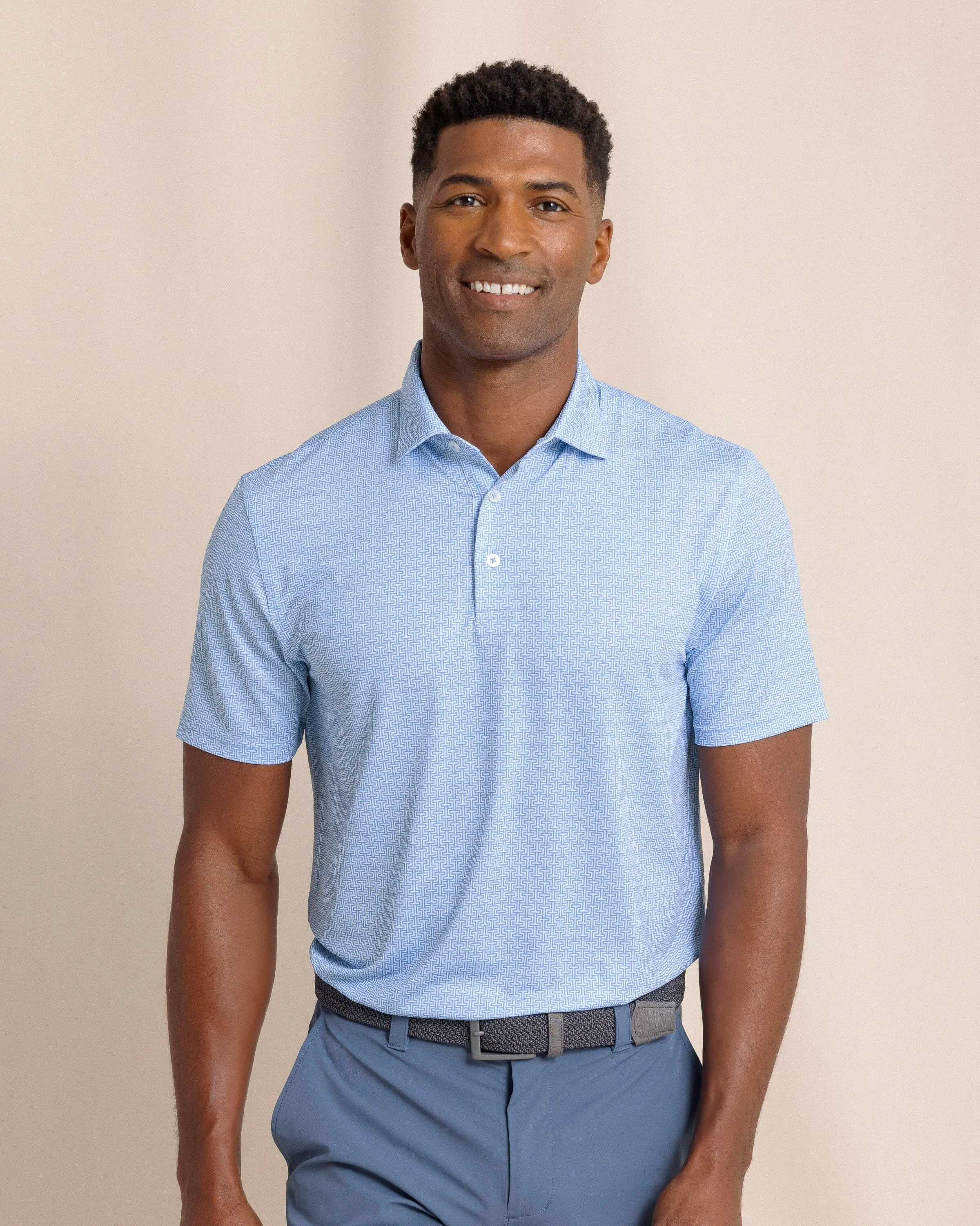 Driver ST Geo Printed Polo sold by Southern Tide