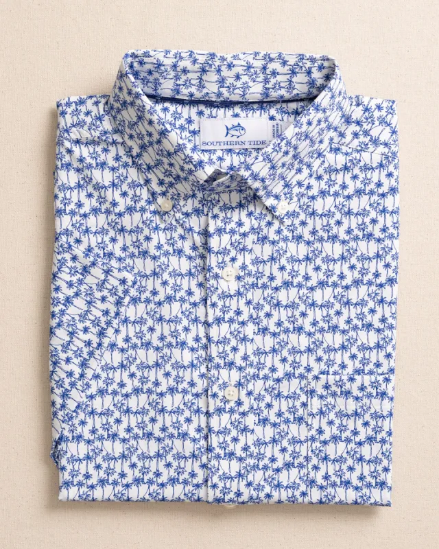 Talk To The Palm Intercoastal Short Sleeve Sport Shirt sold by Southern Tide