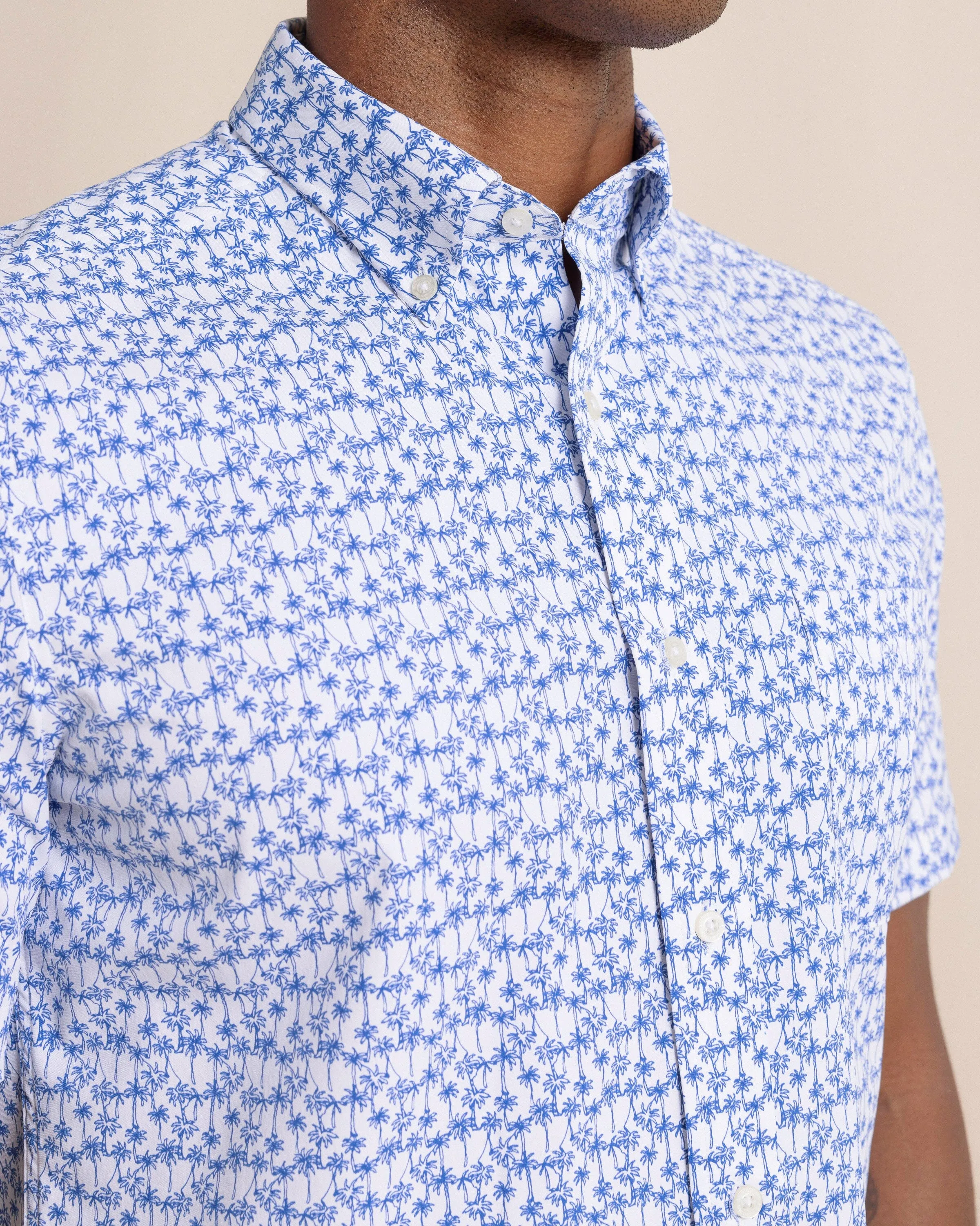 Talk To The Palm Intercoastal Short Sleeve Sport Shirt sold by Southern Tide product image thumbnail 4