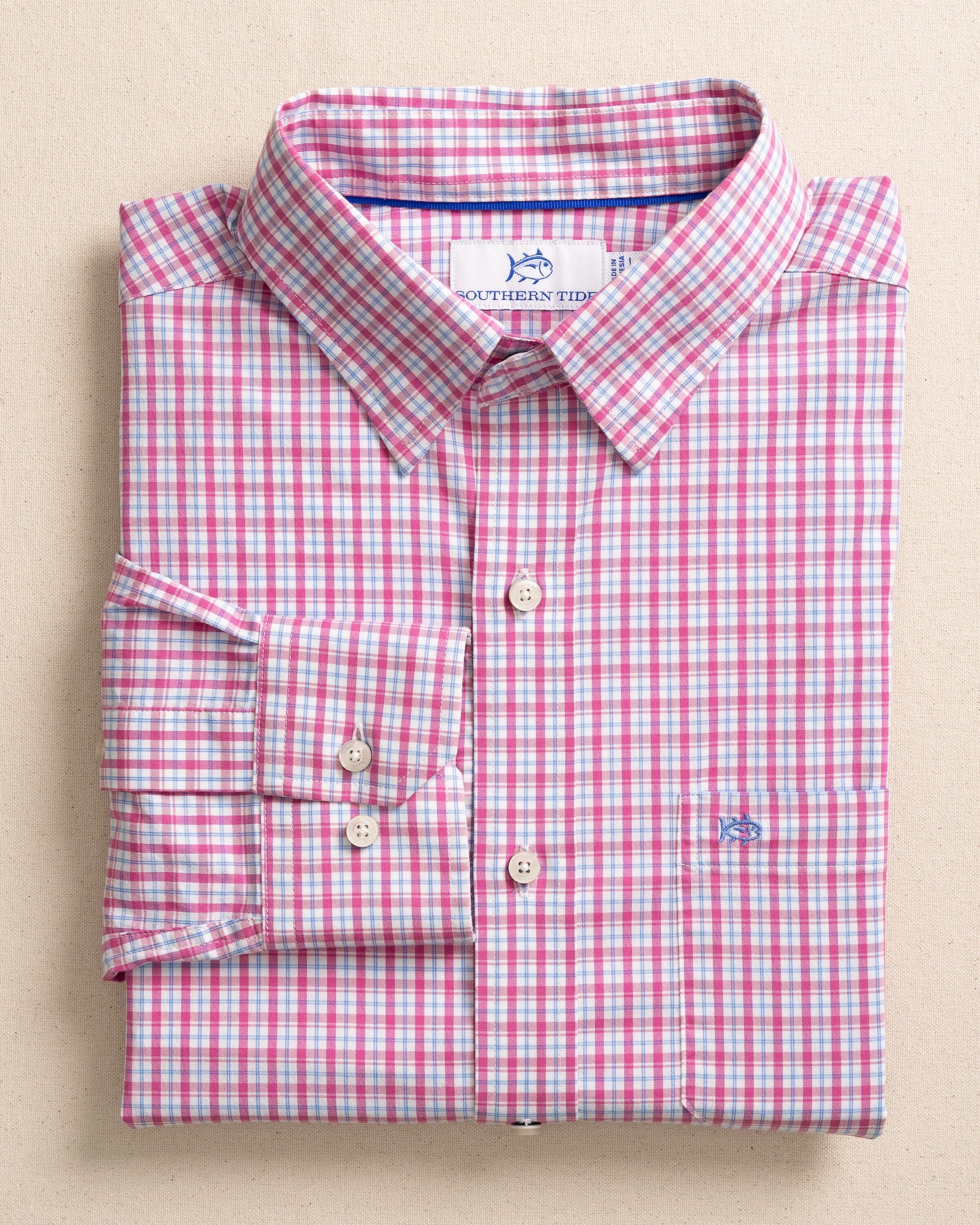 Charleston Broad Creek Plaid Long Sleeve Sport Shirt sold by Southern Tide