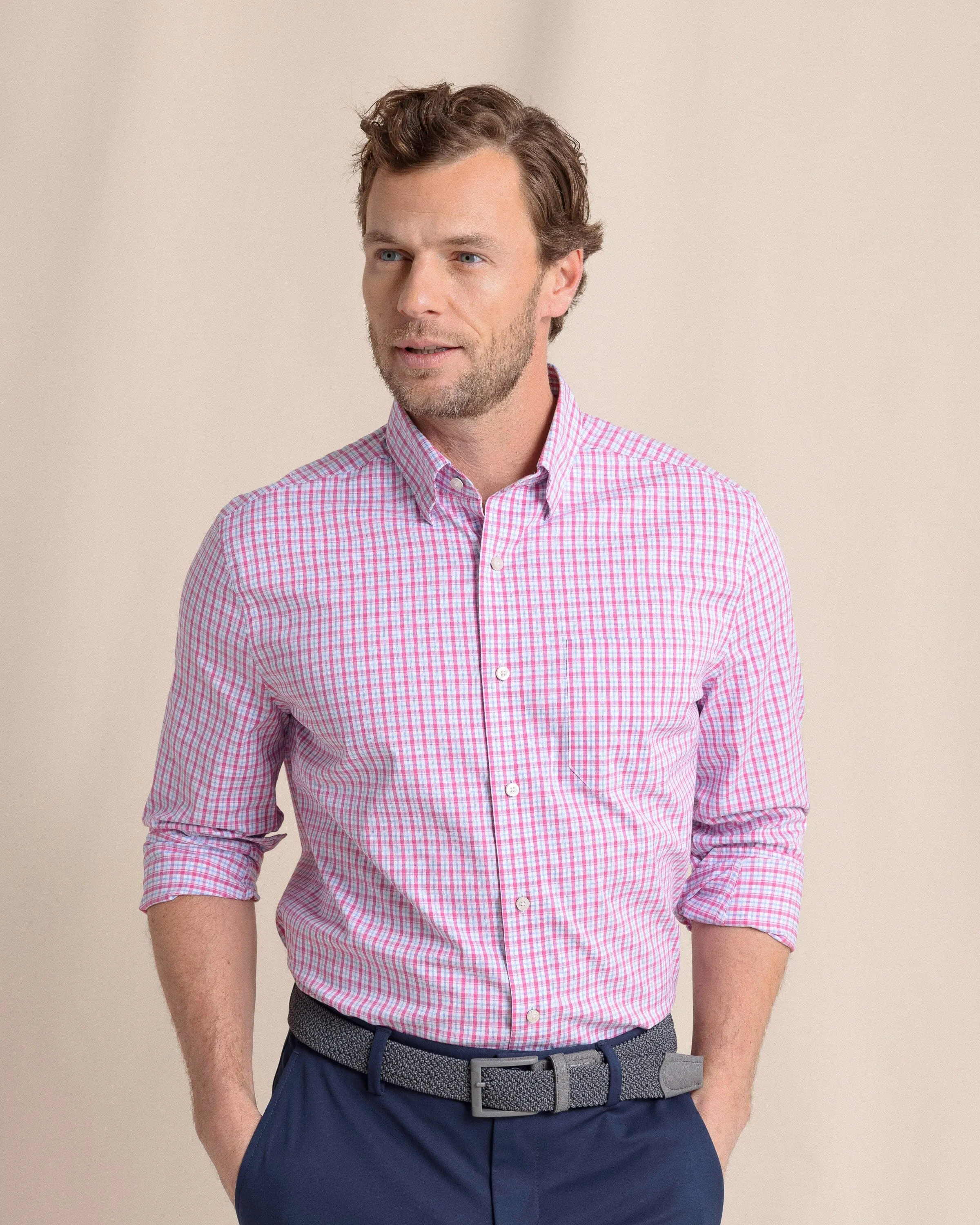 Charleston Broad Creek Plaid Long Sleeve Sport Shirt sold by Southern Tide product image thumbnail 3