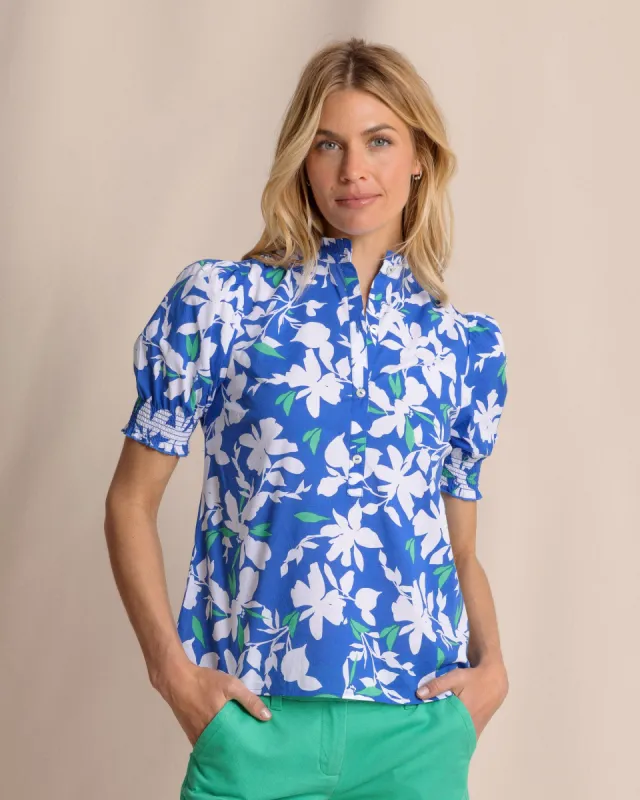 Meadow Blossom Bay Printed Top made by Southern Tide