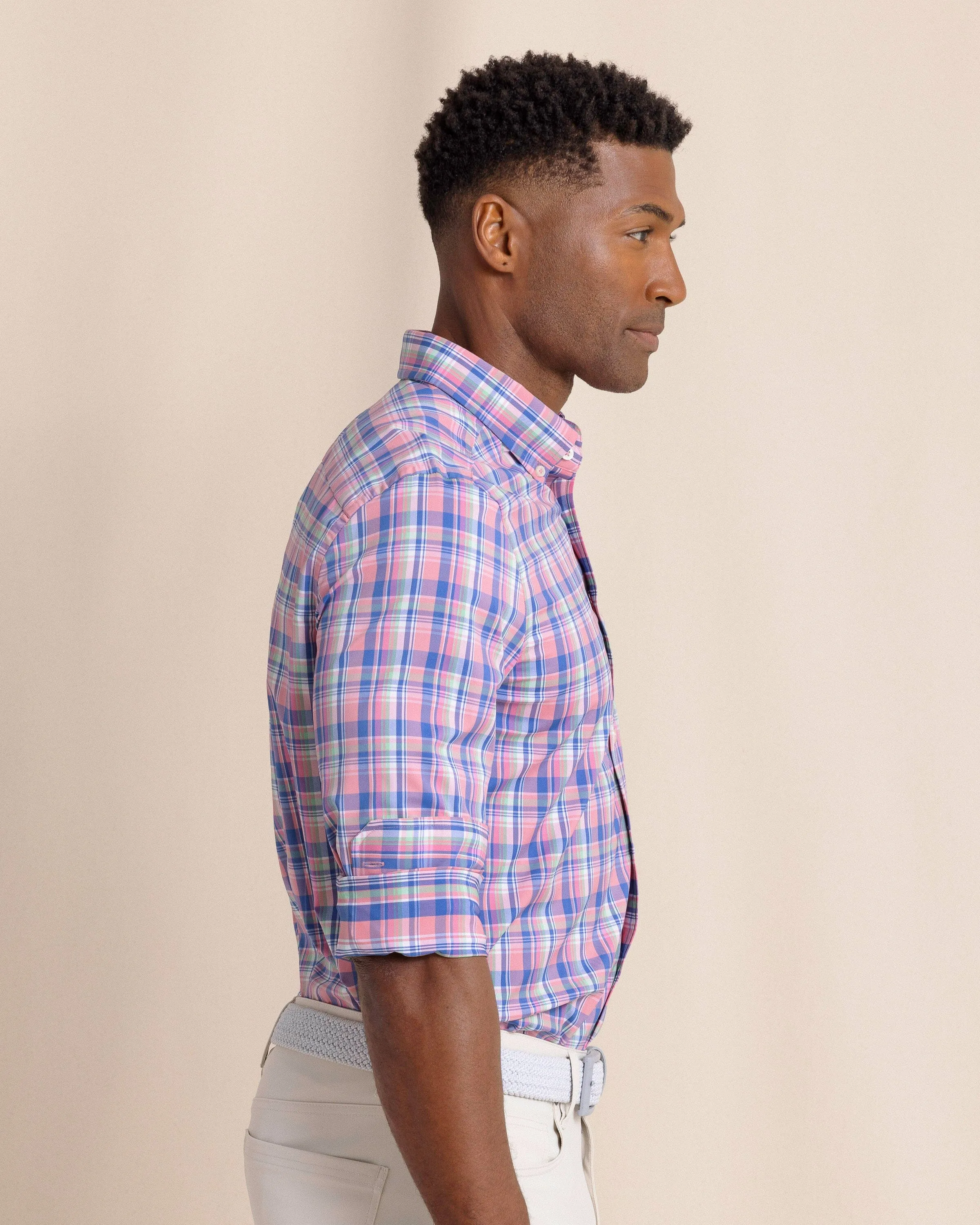 brrr°® Intercoastal Charlesfort Plaid Long Sleeve Sport Shirt sold by Southern Tide product image thumbnail 4